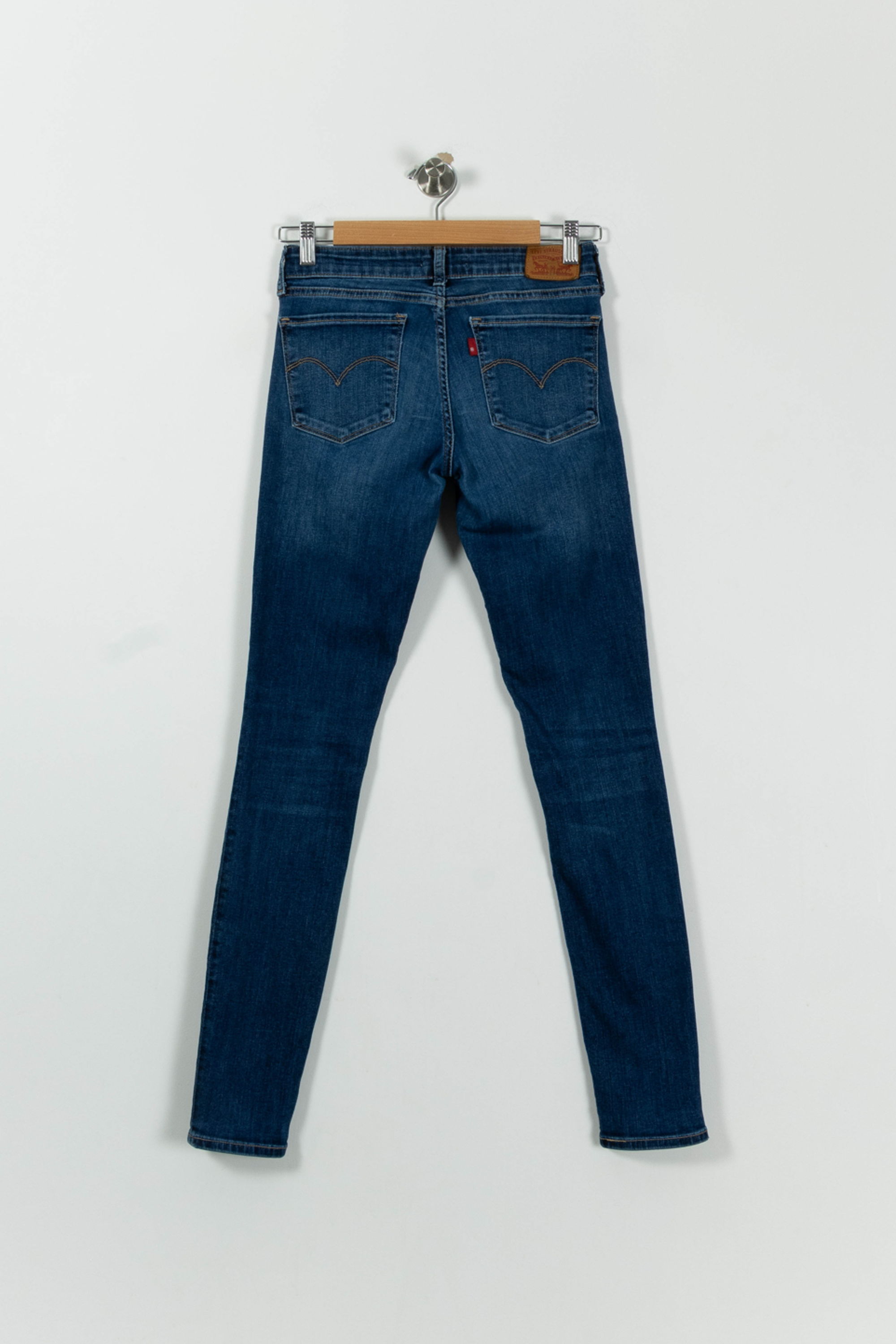 Cropped slim jeans with studs LEVI'S - Seconde main Blue