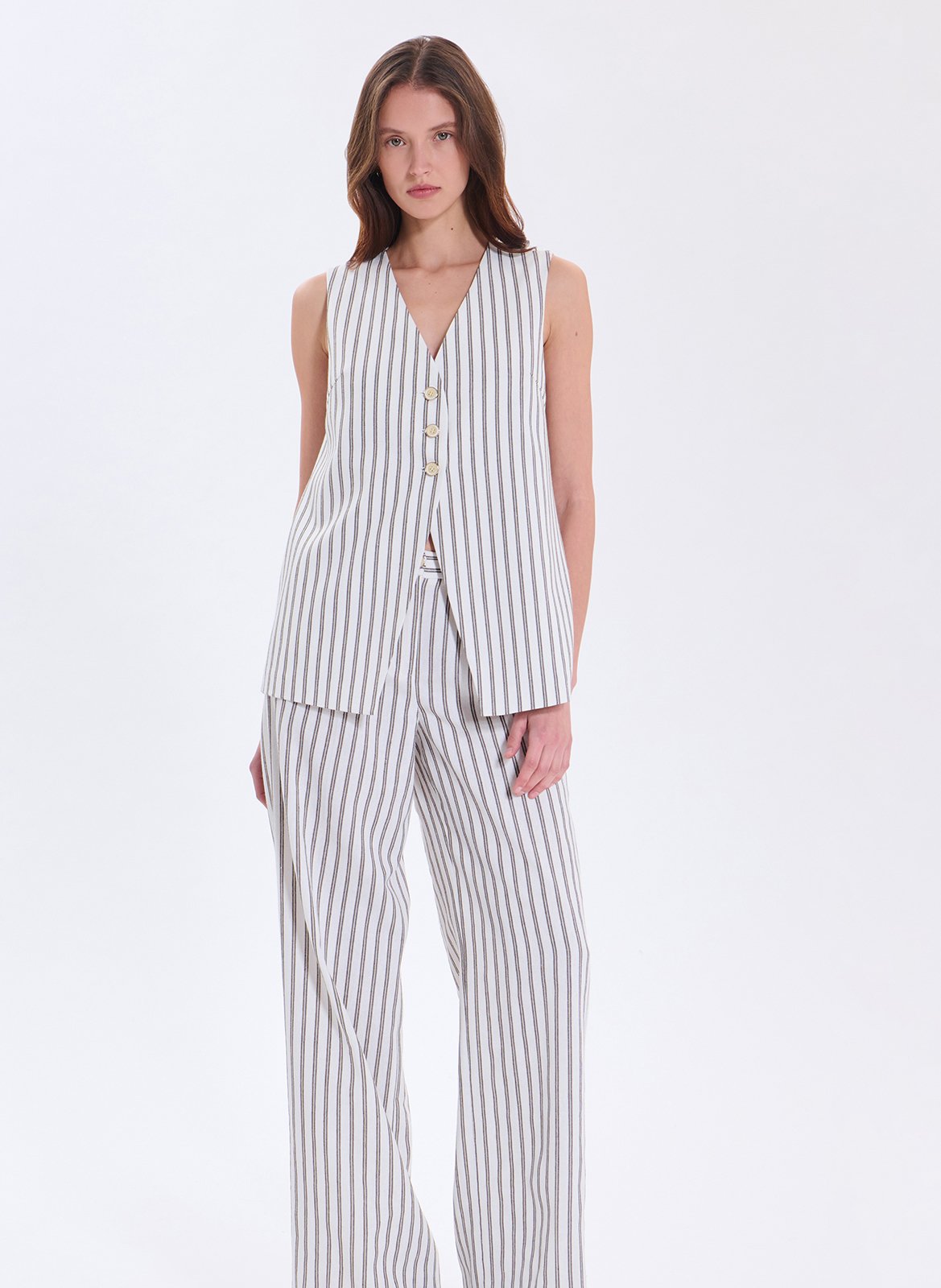 Gilet évasé en coton mélangé ZAPA Blanc