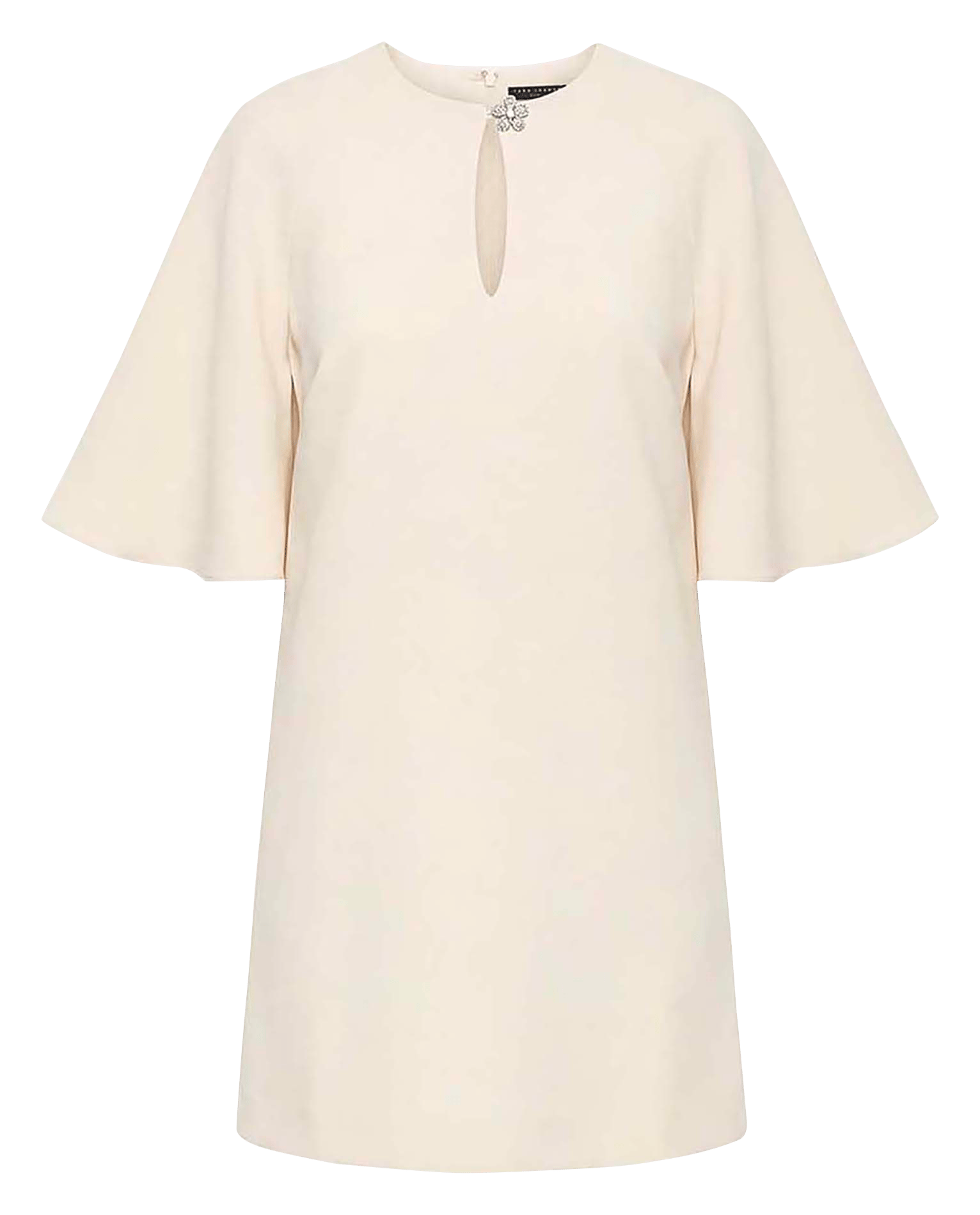 Korte jurk met ronde hals TARA JARMON Beige