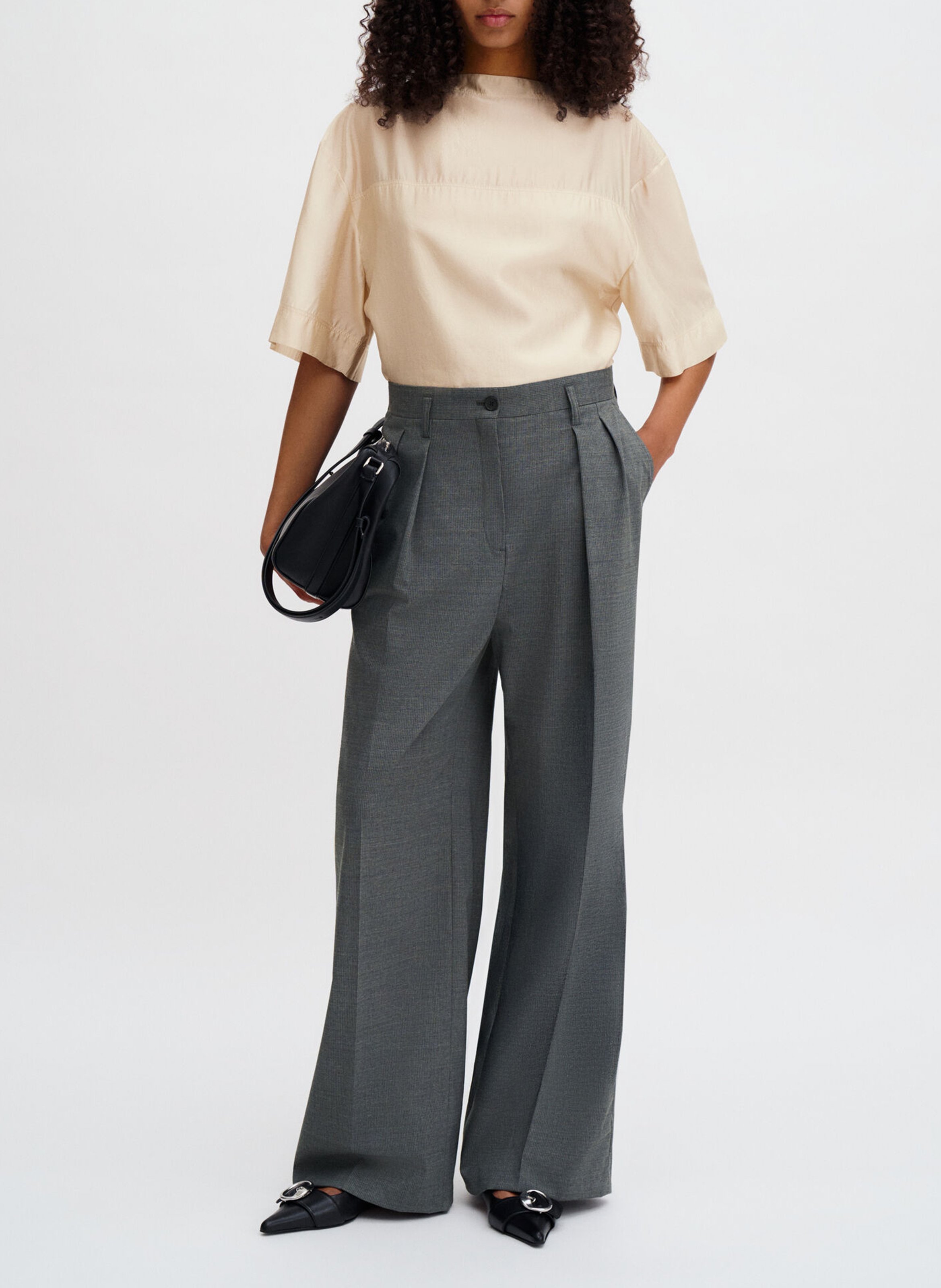 Effen T-shirt met ronde hals FILIPPA K Beige