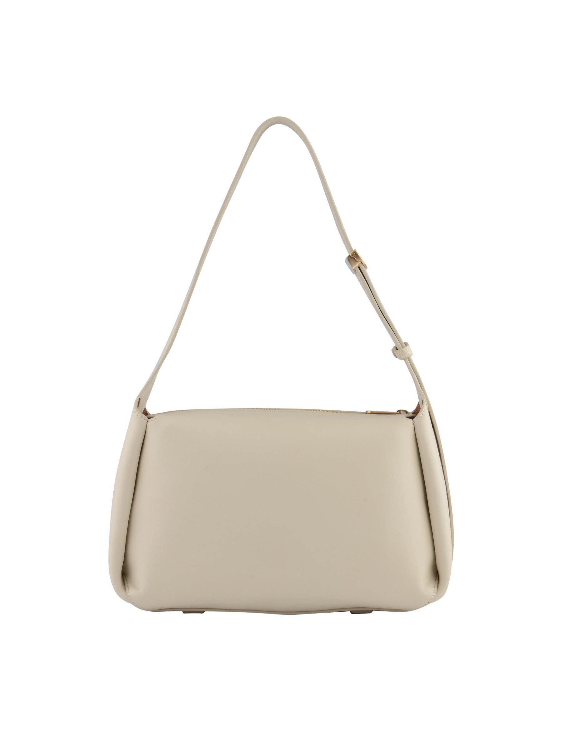 Sac porté épaule en cuir de vachette POURCHET Beige