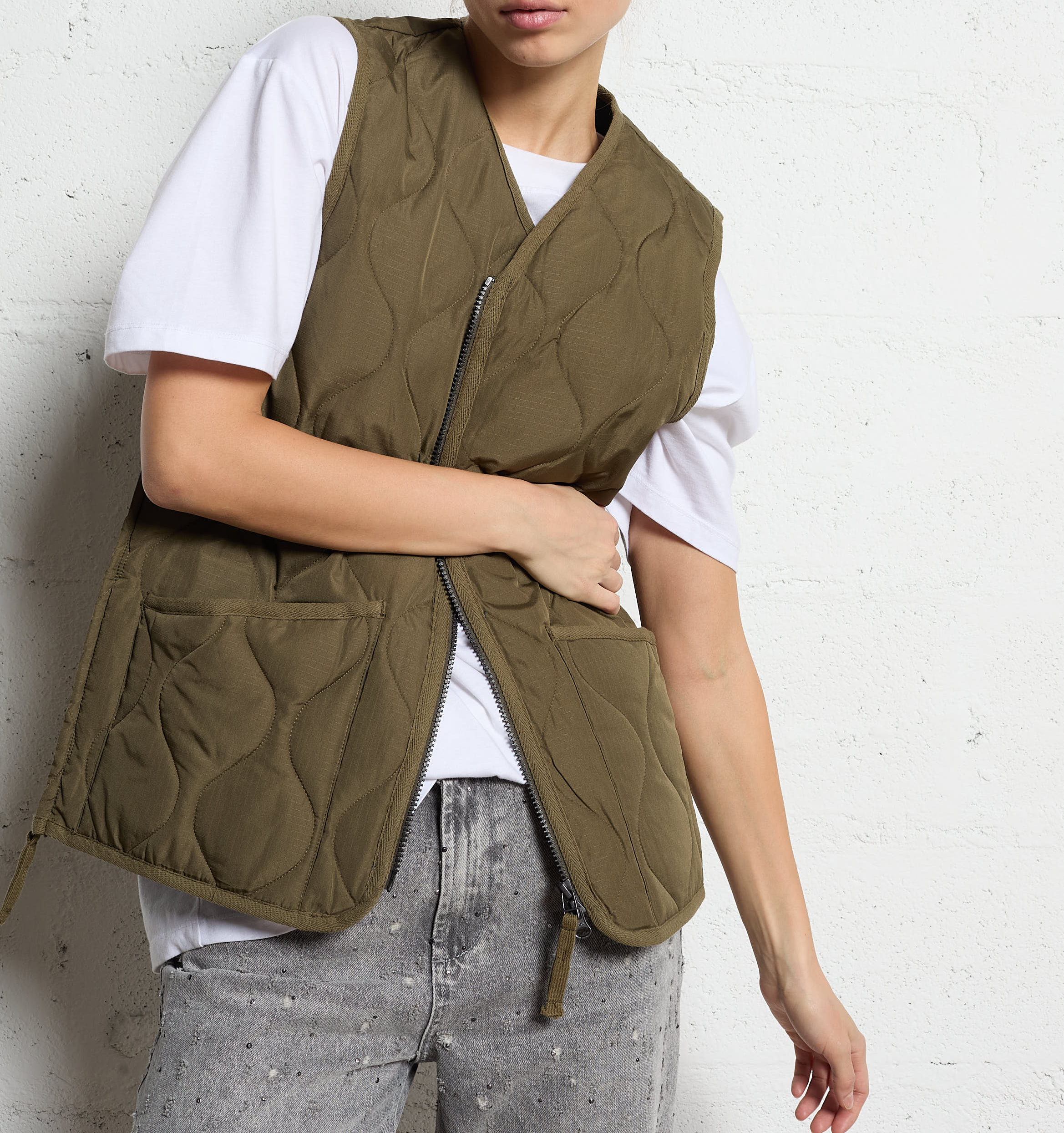 Steppjacke mit geradem Schnitt TAION Khaki