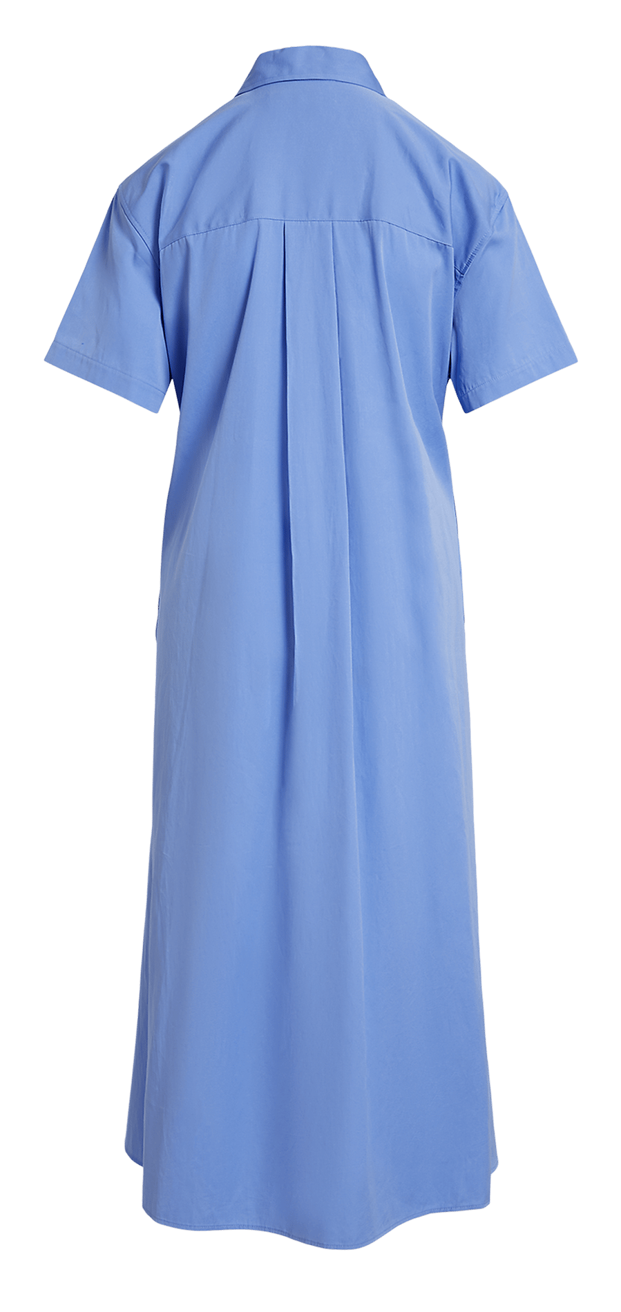 Lange, katoenen jurk met klassieke kraag POLO RALPH LAUREN Blauw