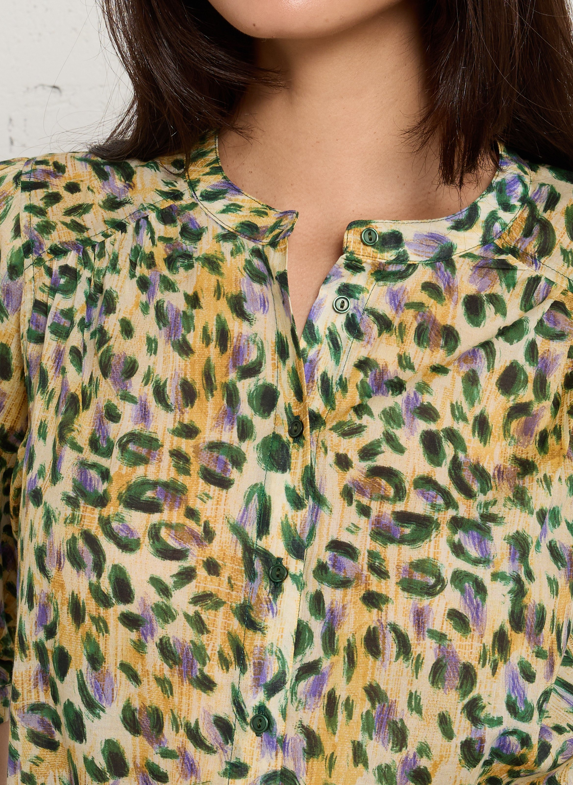 Chemise ample en coton SUD EXPRESS Vert