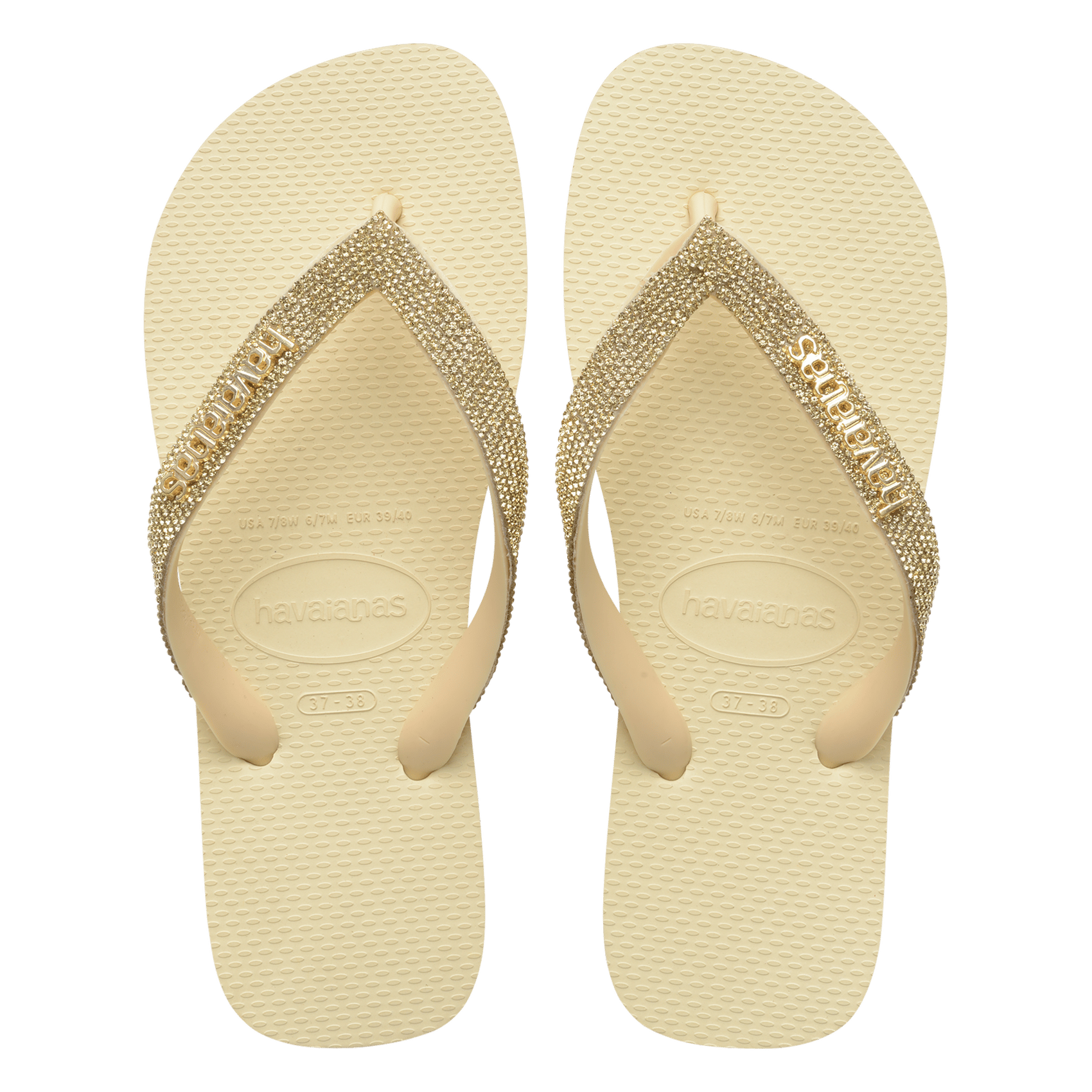 Tongs à paillettes HAVAIANAS Jaune