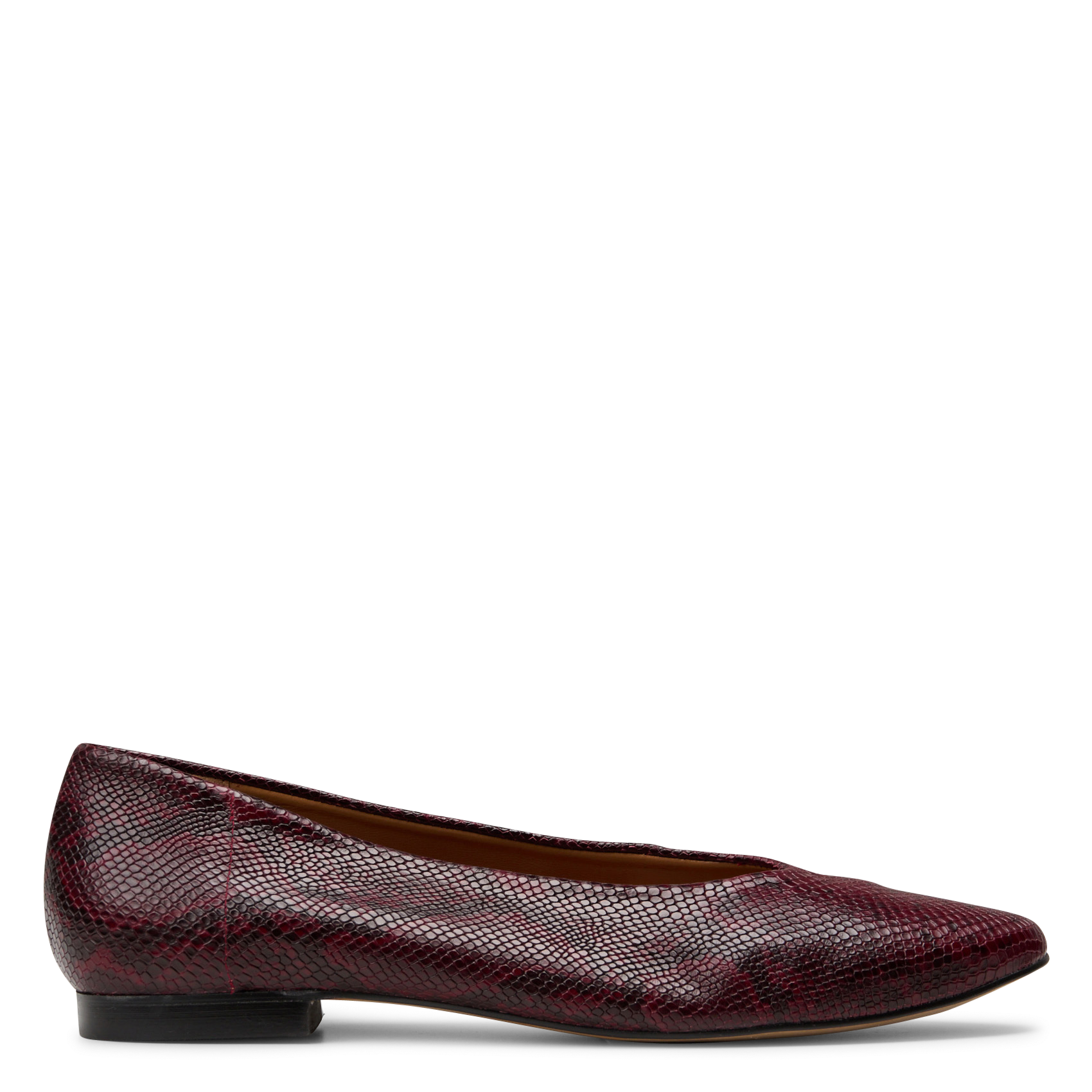 Leather Python Effect Ballerina Flats MAISON 123