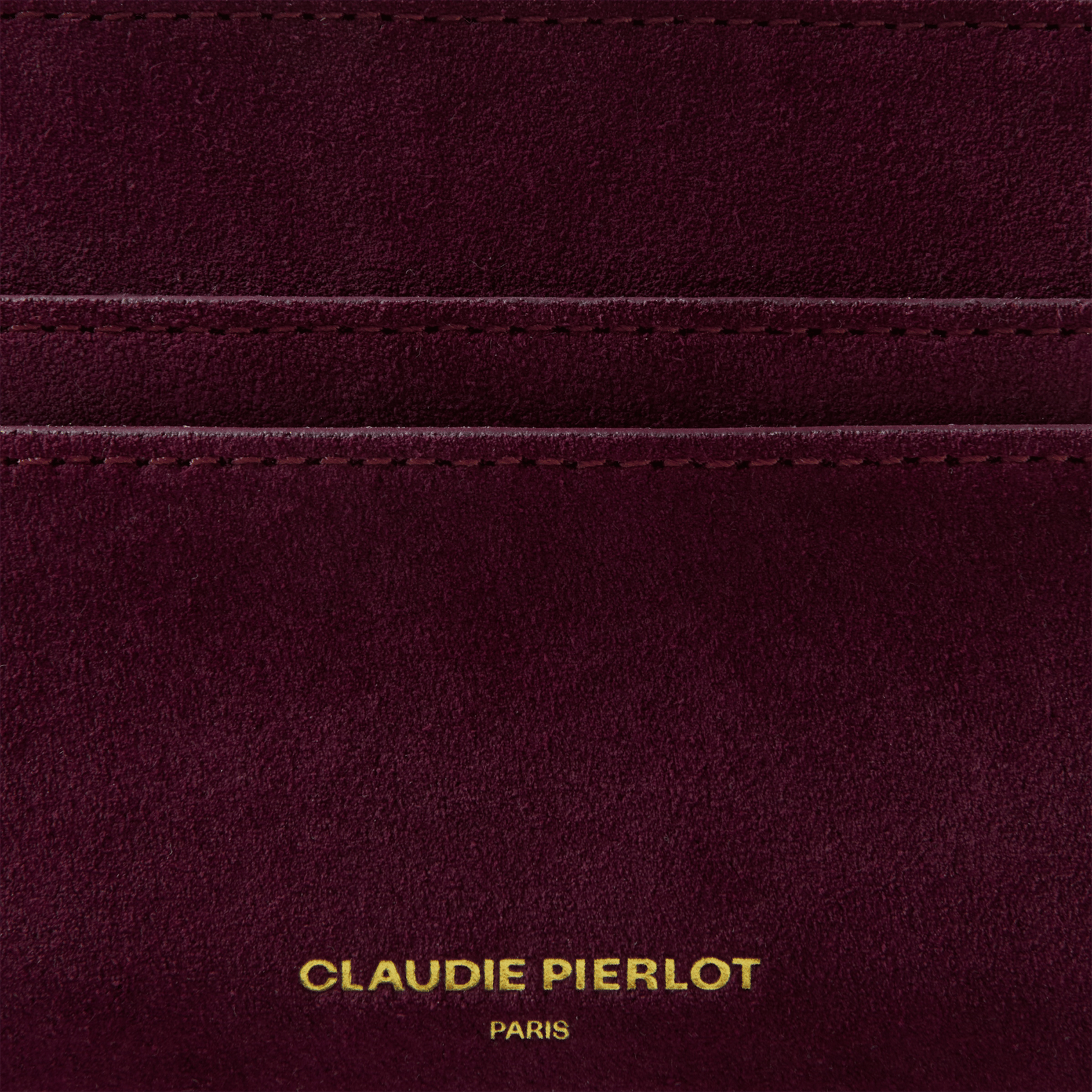 Porte-monnaie en cuir velours CLAUDIE PIERLOT Rouge
