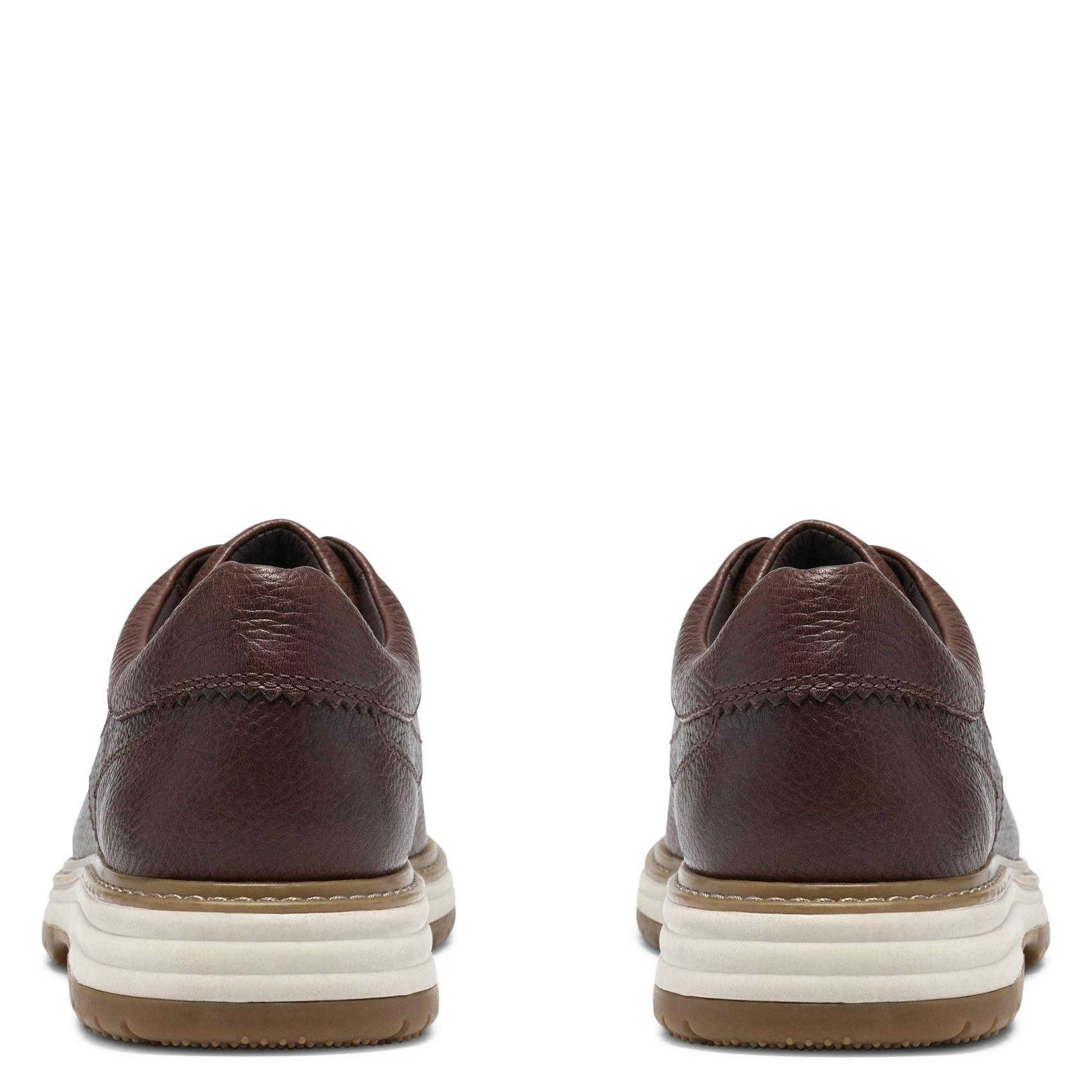 Baskets basses à lacets en cuir CLARKS Marron