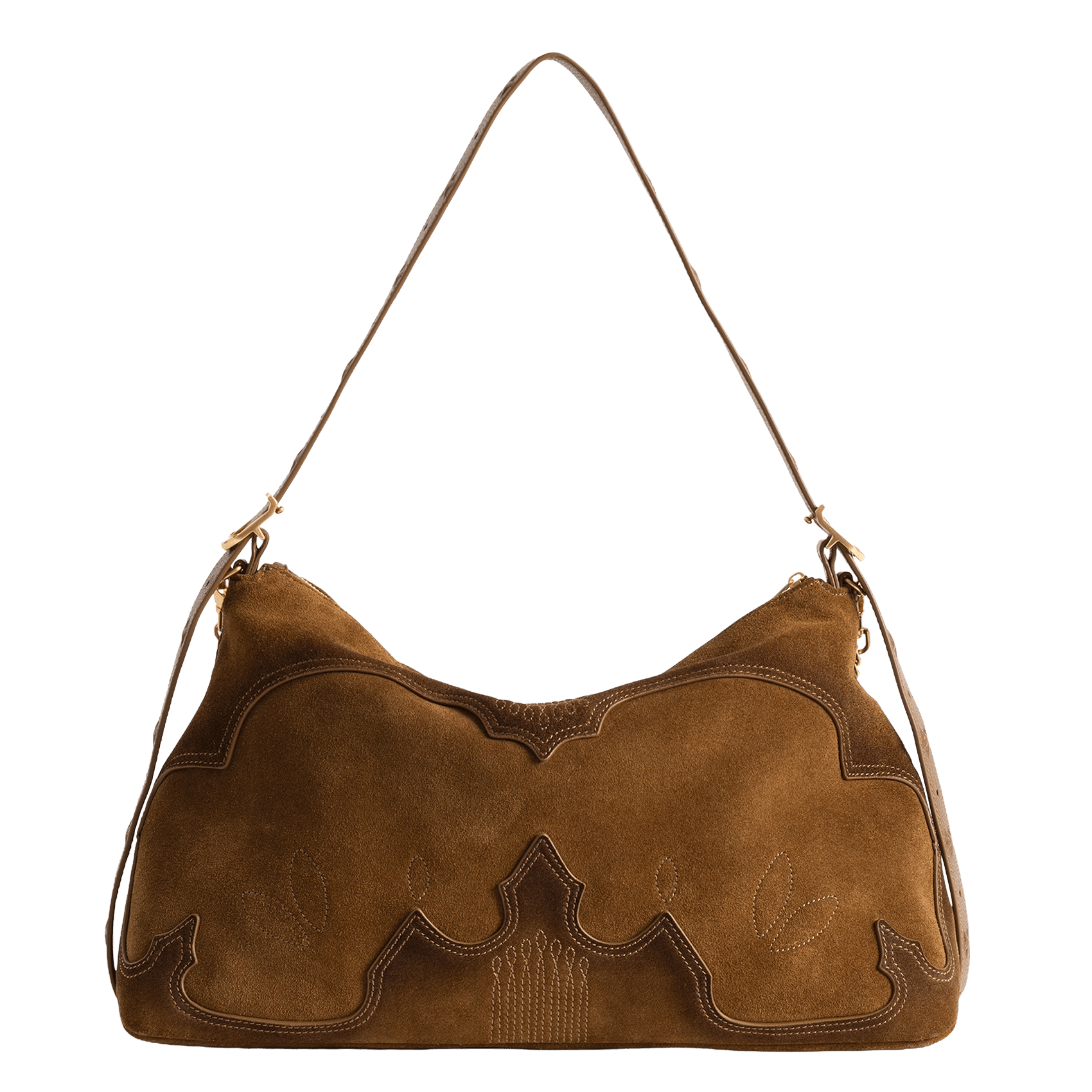 Sac souple en suède western ZADIG&VOLTAIRE Marron