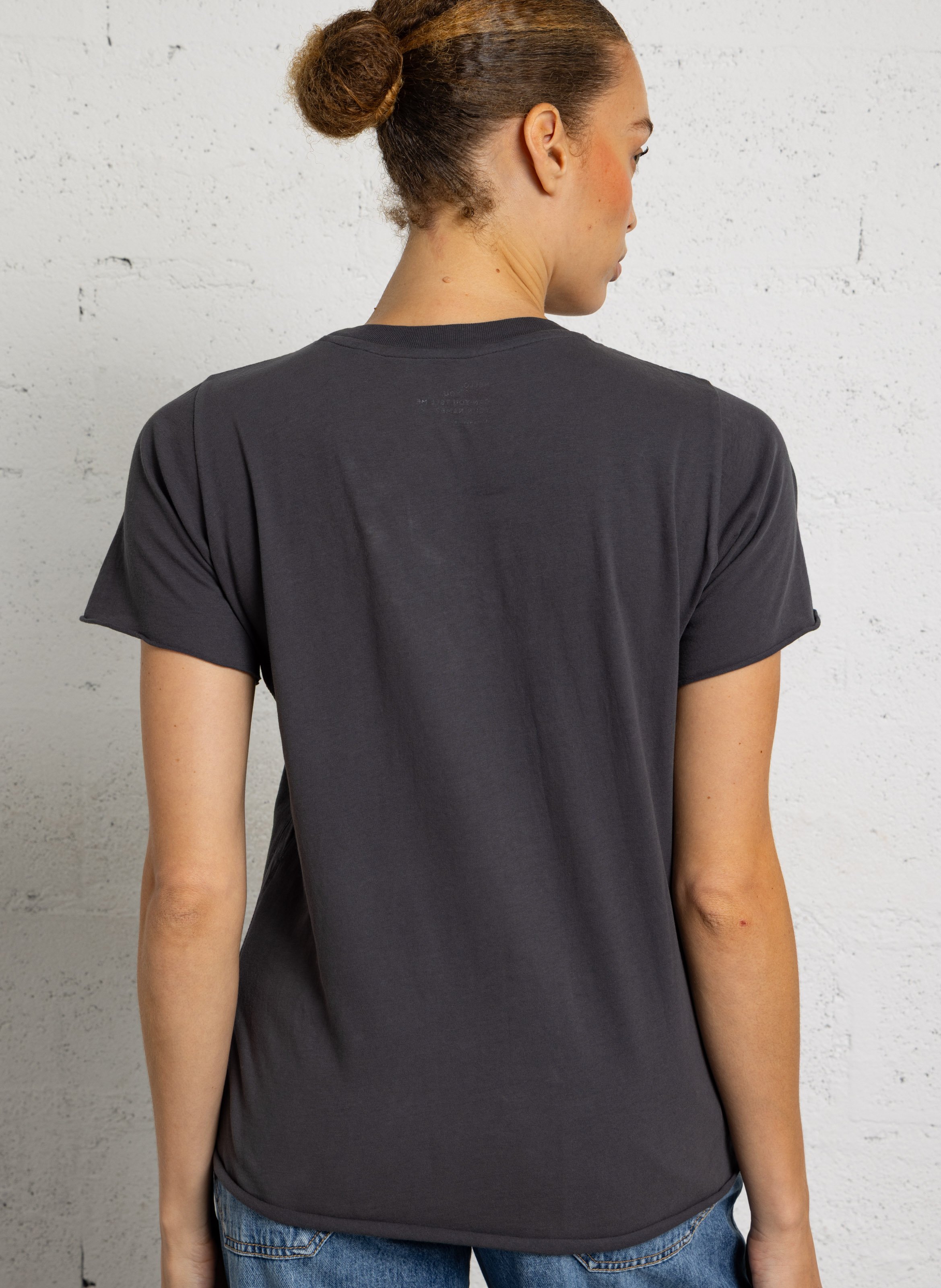 T-shirt met geborduurde parels van biologisch katoen LEON & HARPER Grijs