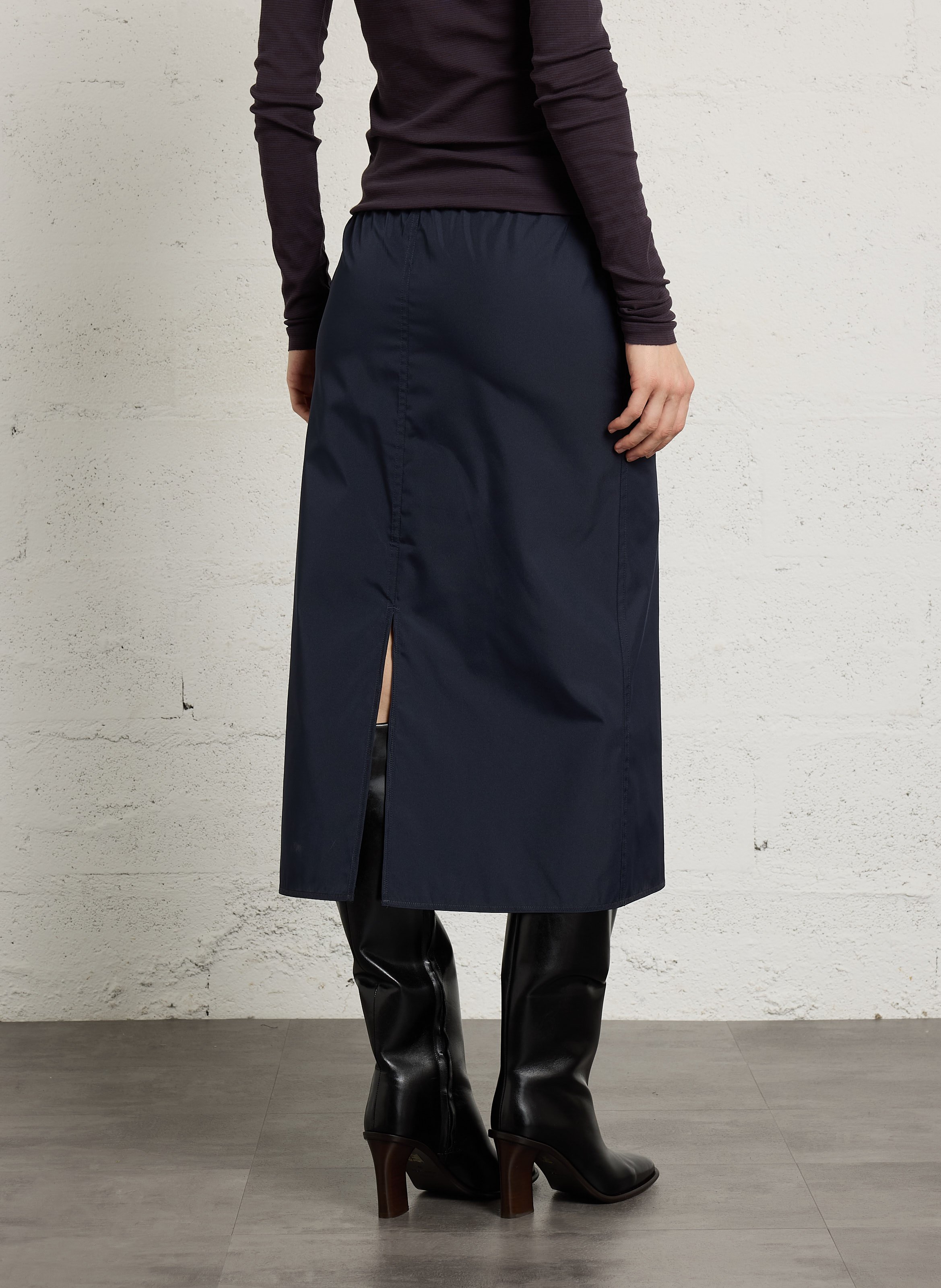 Jupe midi évasée unie SOEUR Bleu