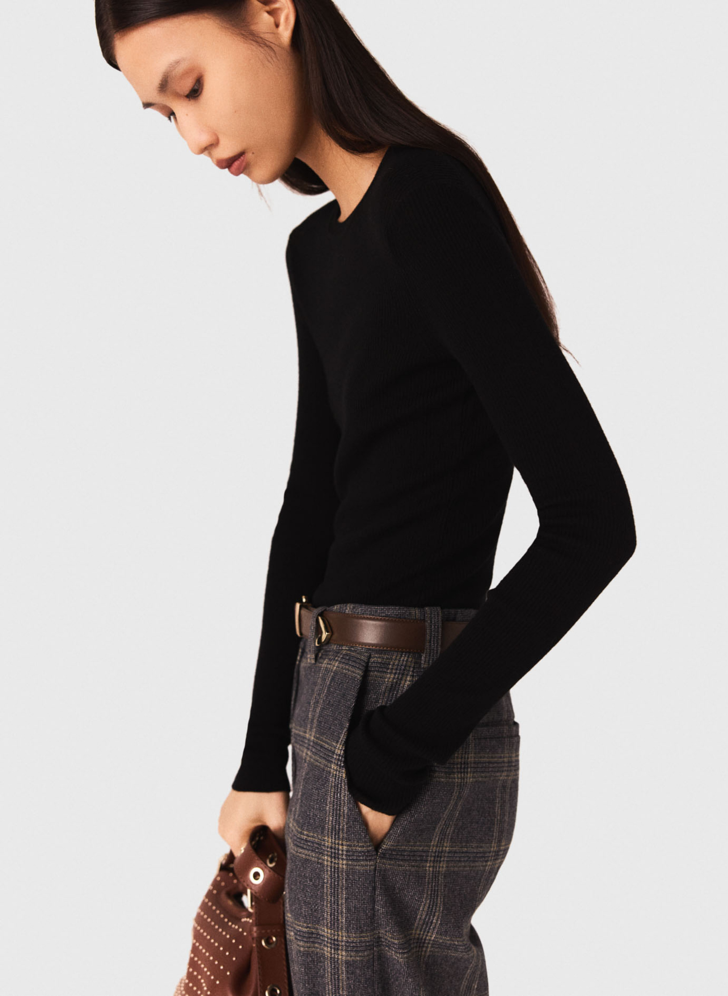 Alpaca wool sweater MAJE Black