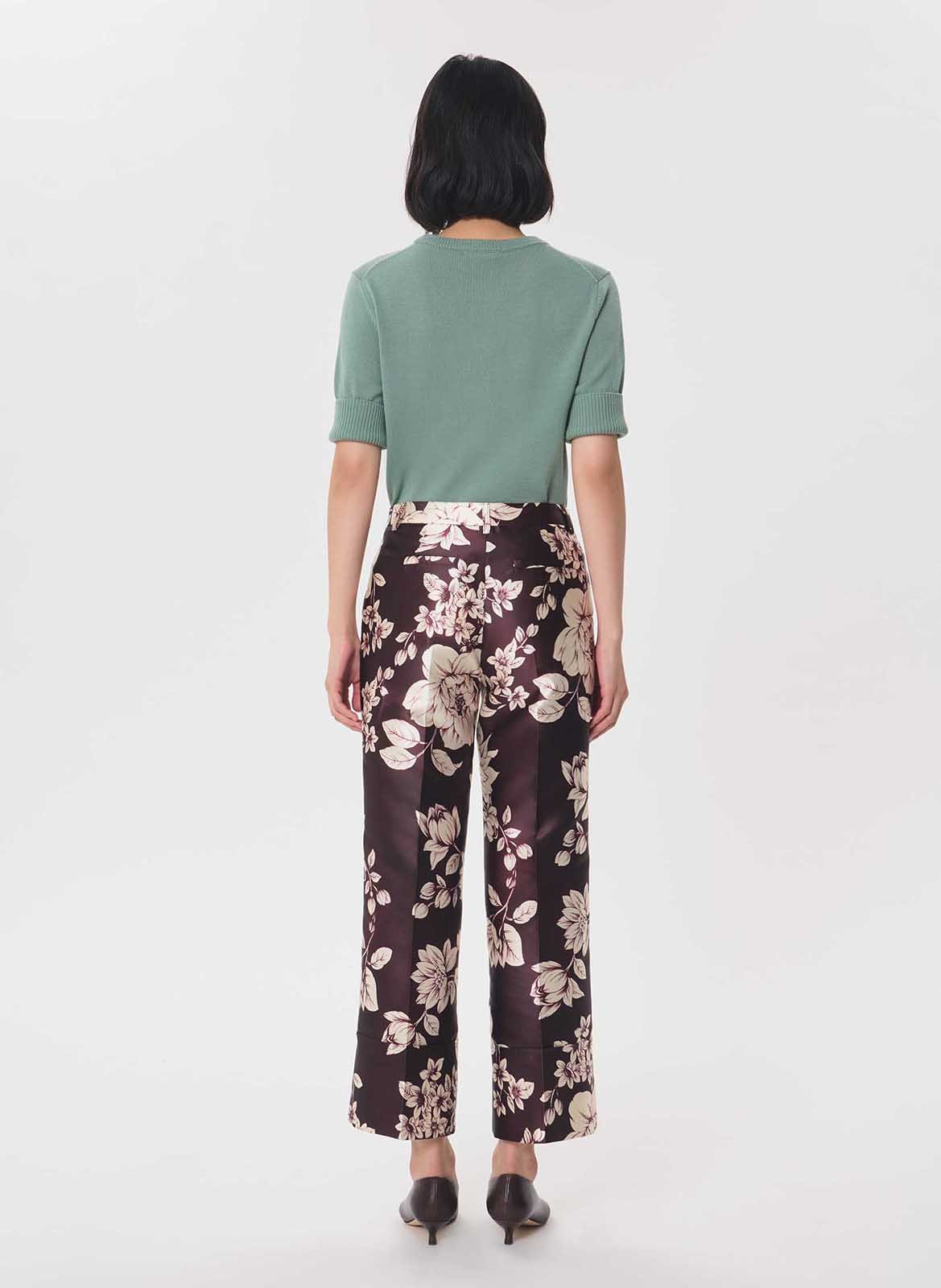 Pantalon droit imprimé TARA JARMON Violet
