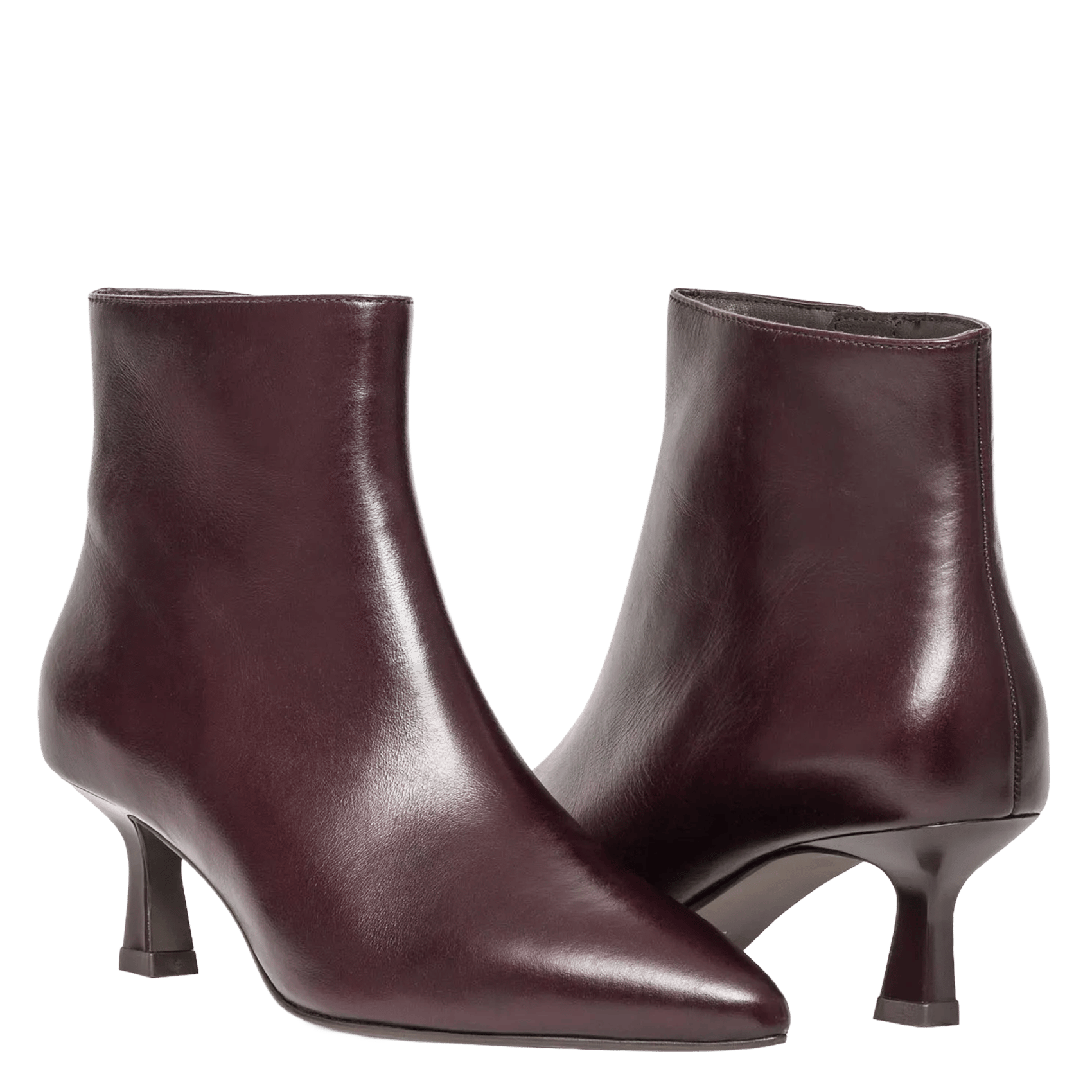 Leren enkellaarzen BOCAGE Violet