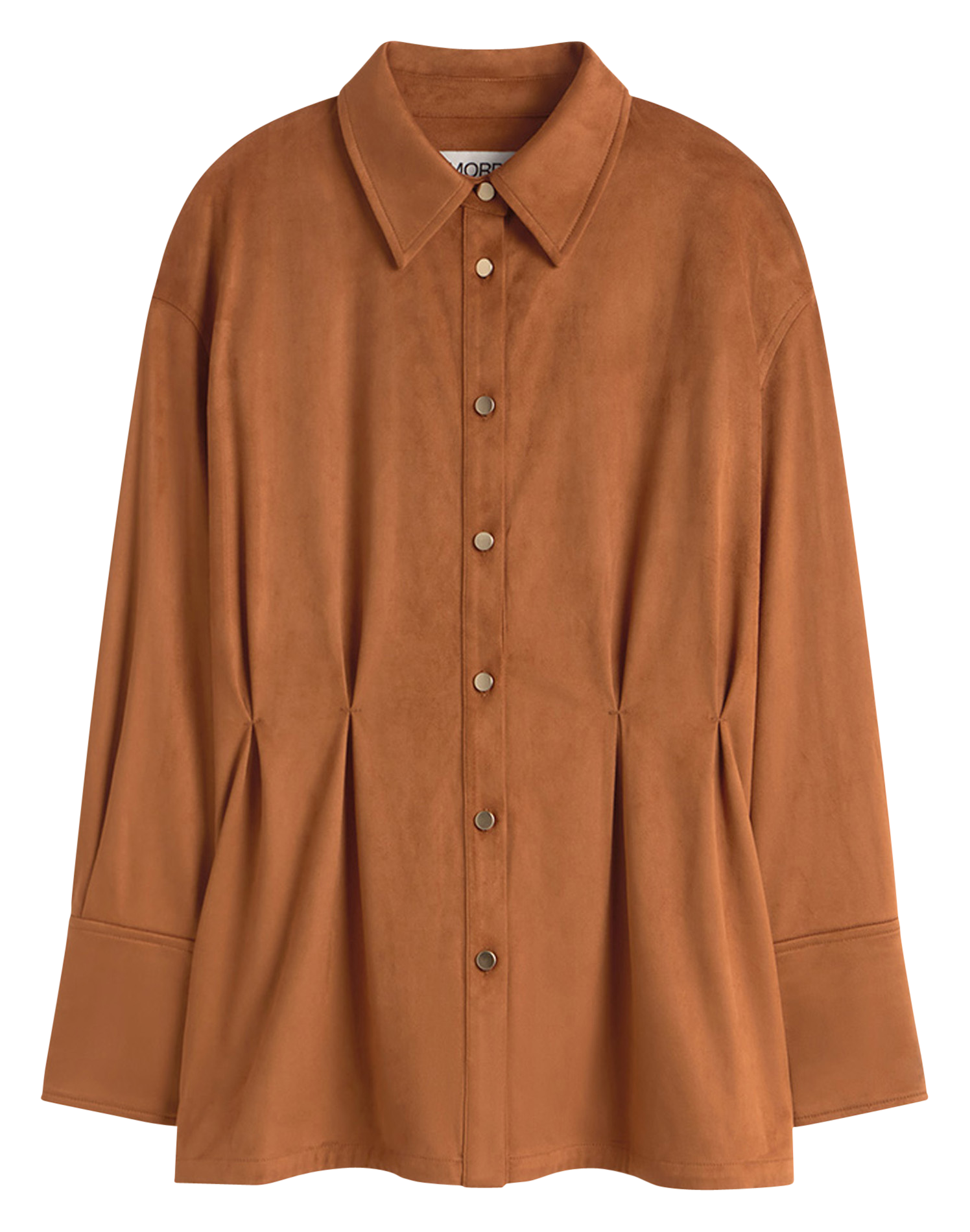 Fitted button-down shirt in a solid color SIMORRA Orange