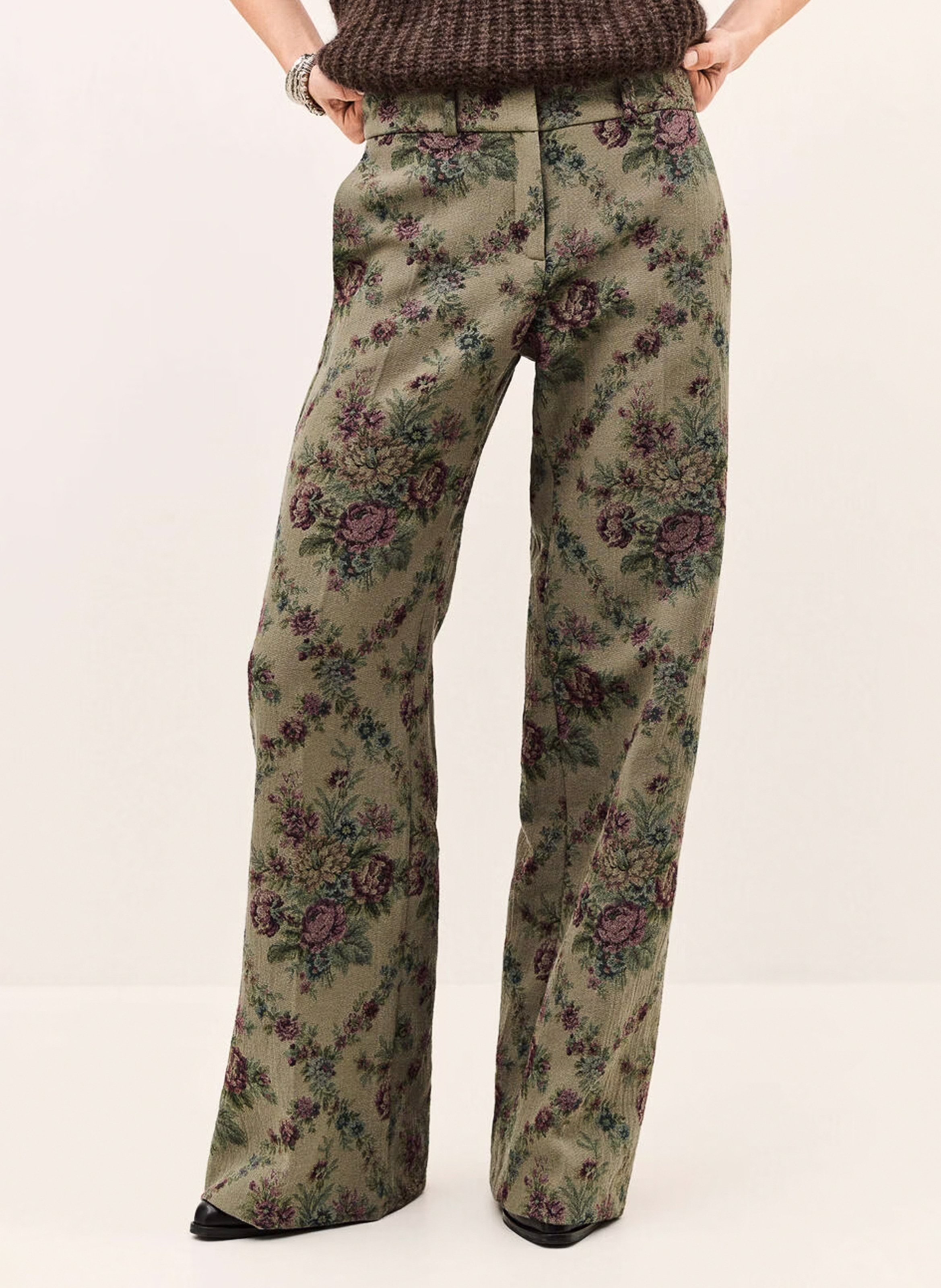 Pantalon large imprimé BA&SH Kaki