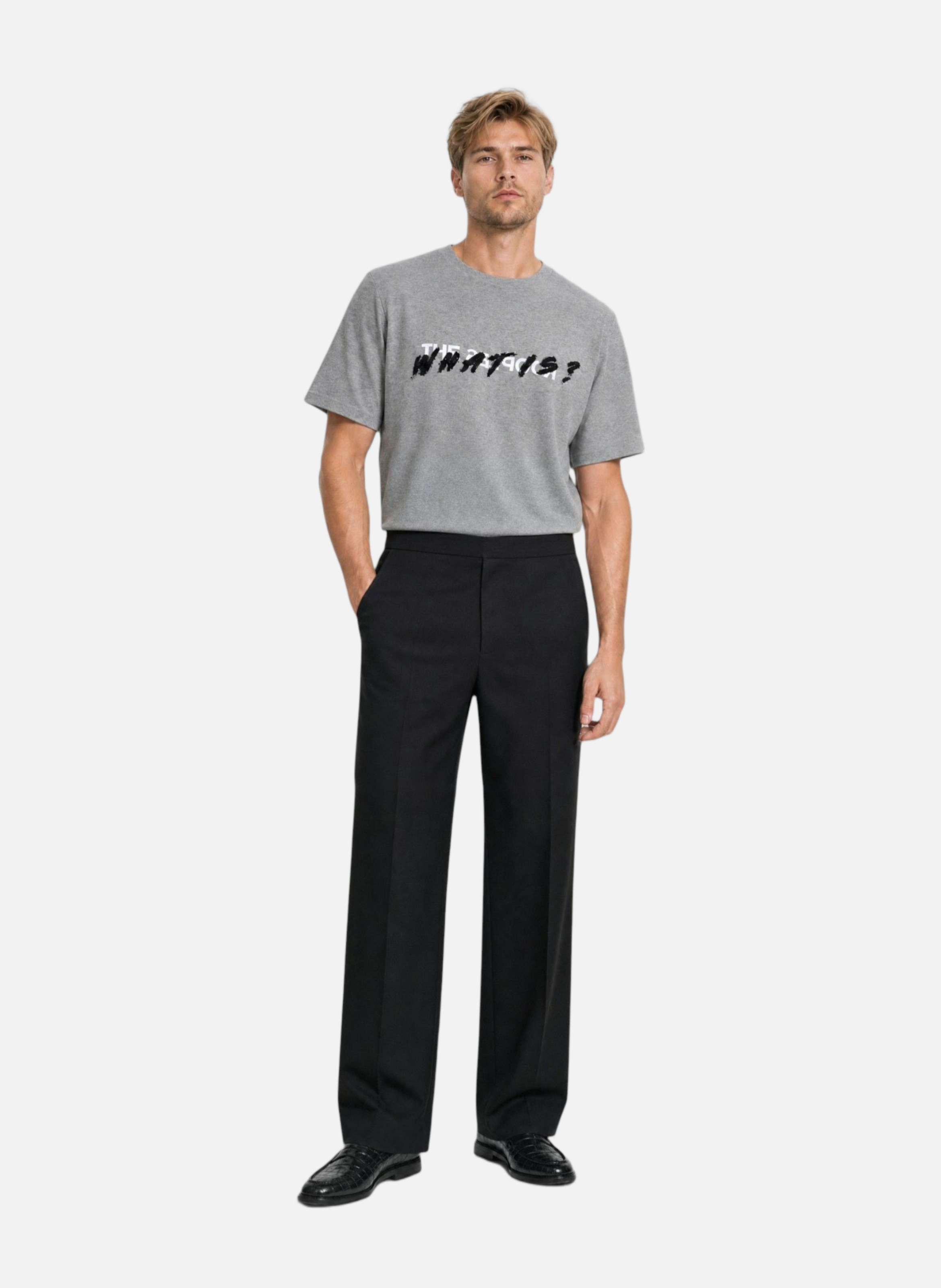 T-shirt patch denim what is THE KOOPLES Gris