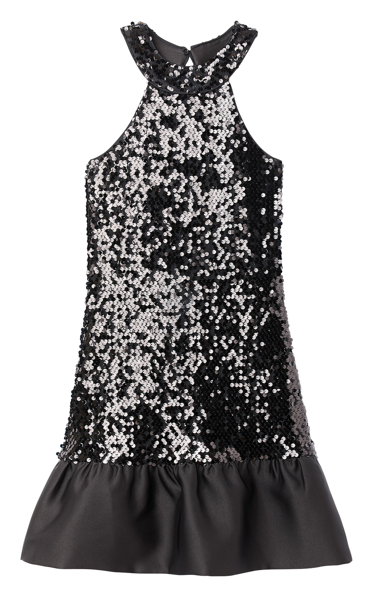 Halflange jurk met ronde hals en lovertjes ZwartSANDRO