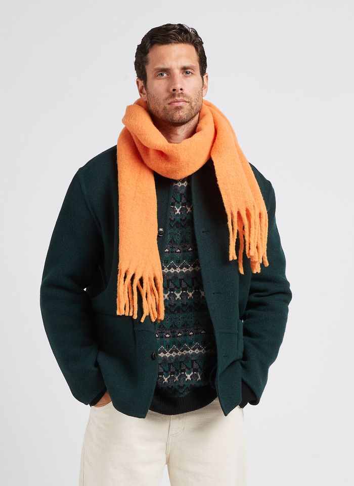 Orange Wool-blend scarf