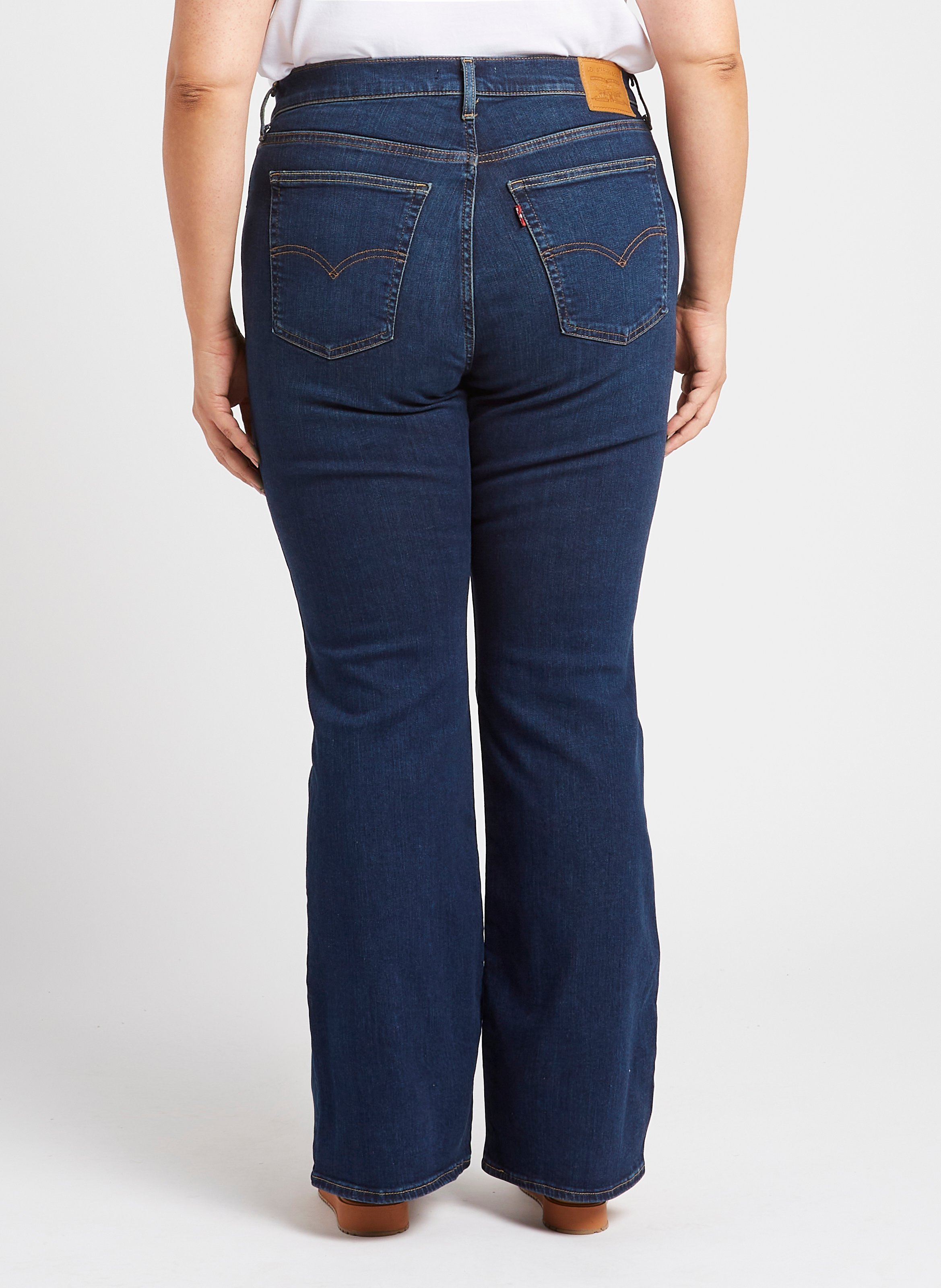 Jean flare délavé en coton mélangé  LEVI'S Bleu