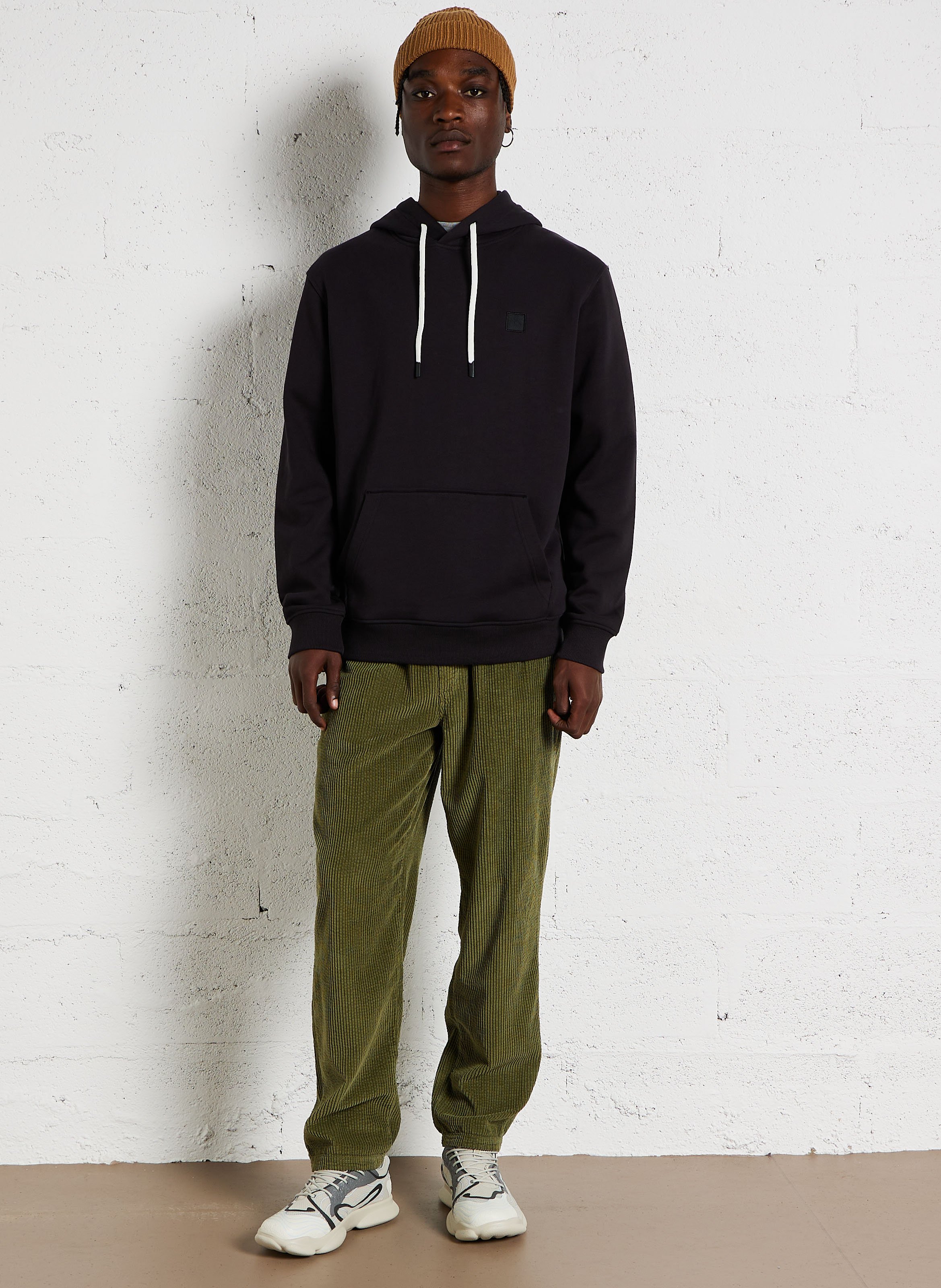 Straight-cut cotton hoodie SCOTCH AND SODA Black