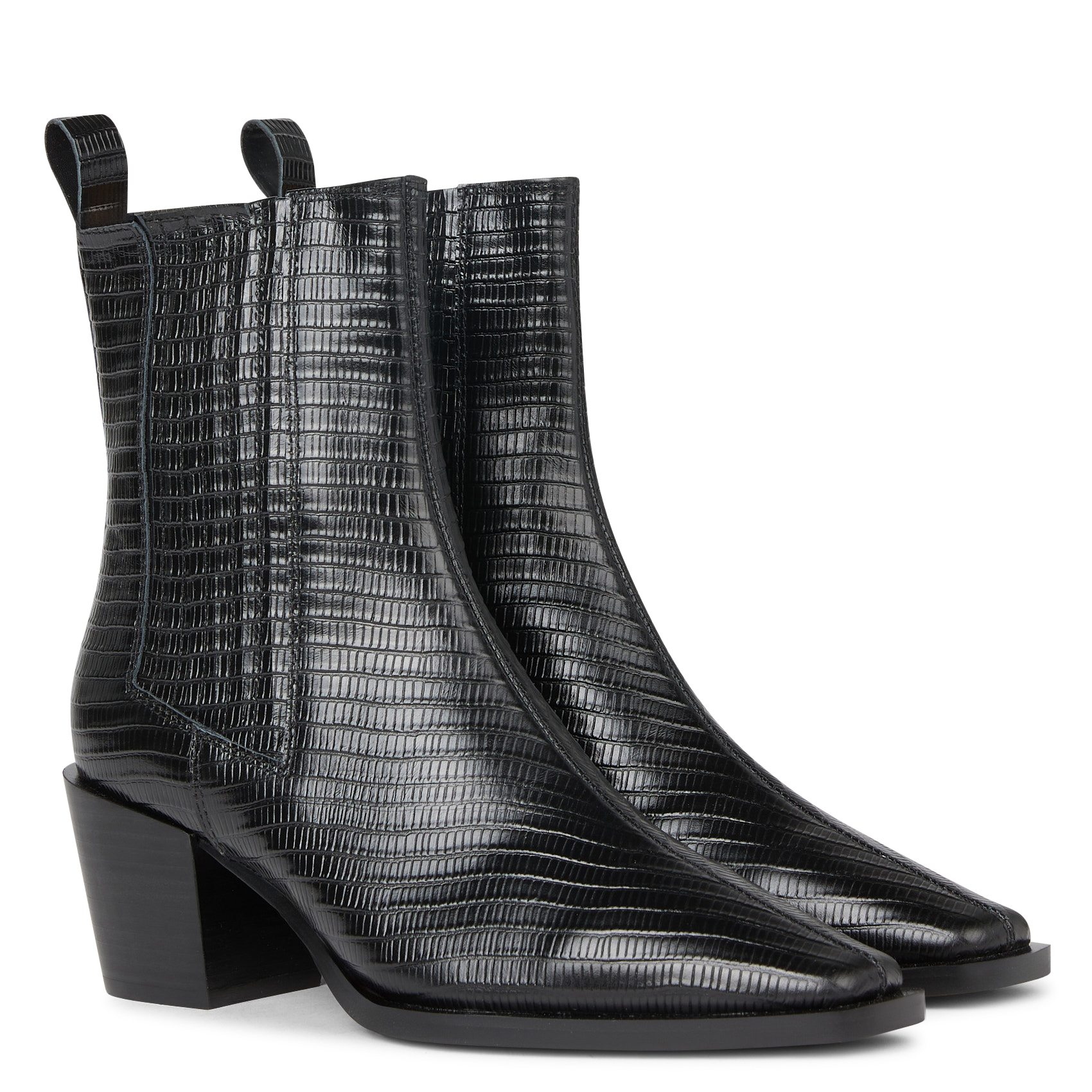 Bottines en cuir MI/MAI Noir