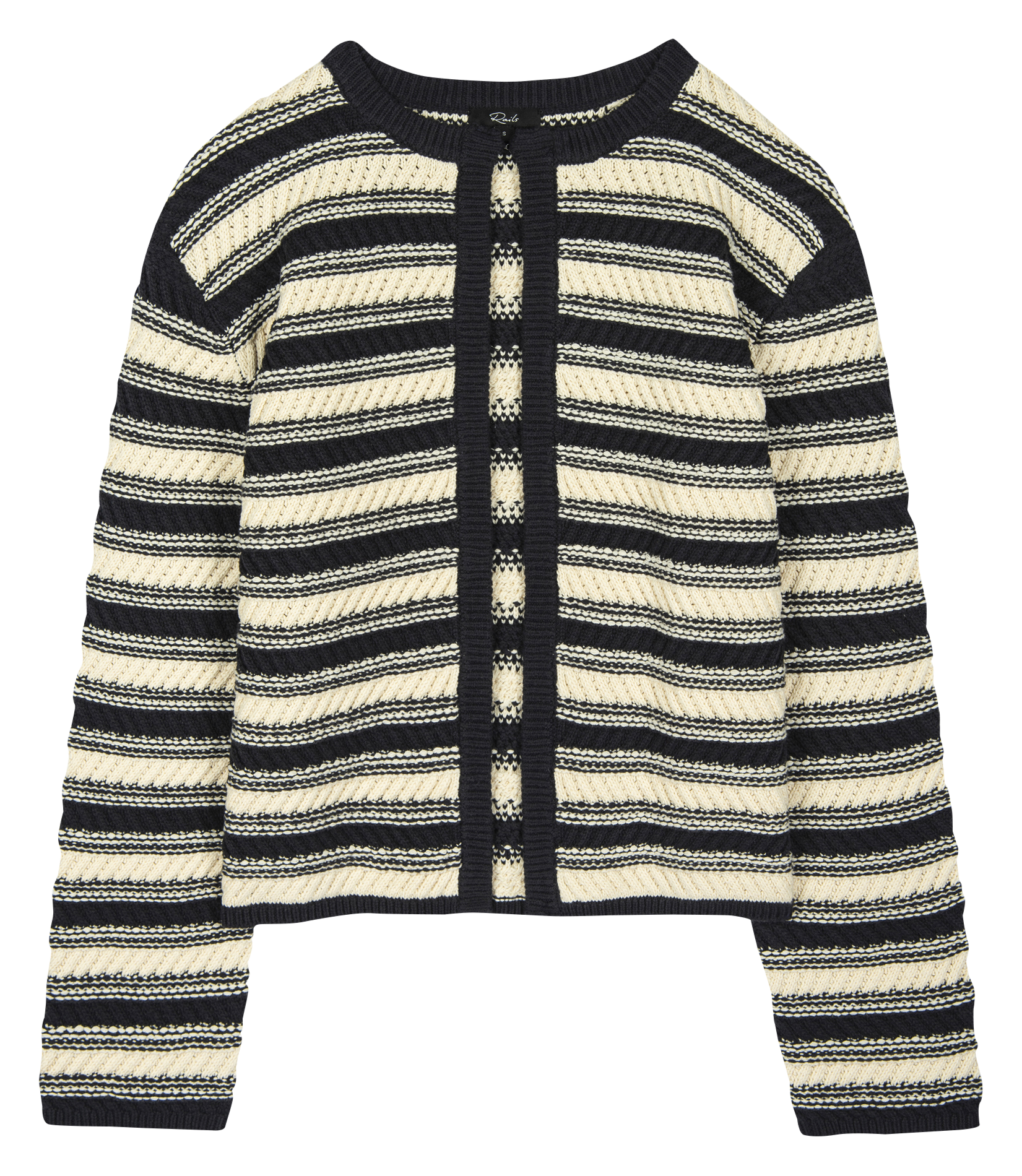 Gilet col rond en coton mélangé RAILS Multicolore