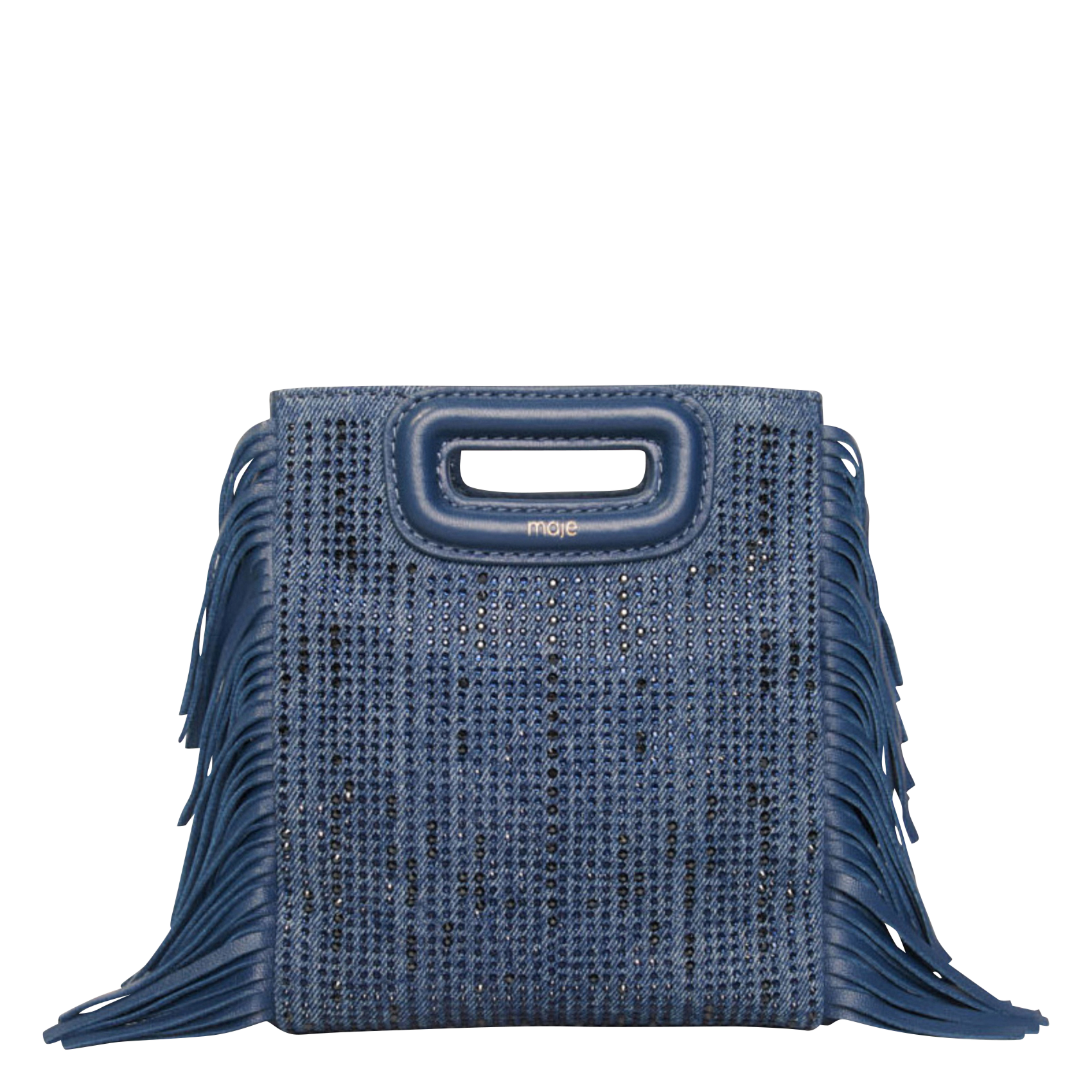 Tweed Maje Sac M Petite Pochette En Tweed Gris Noir Pour Femme Maje