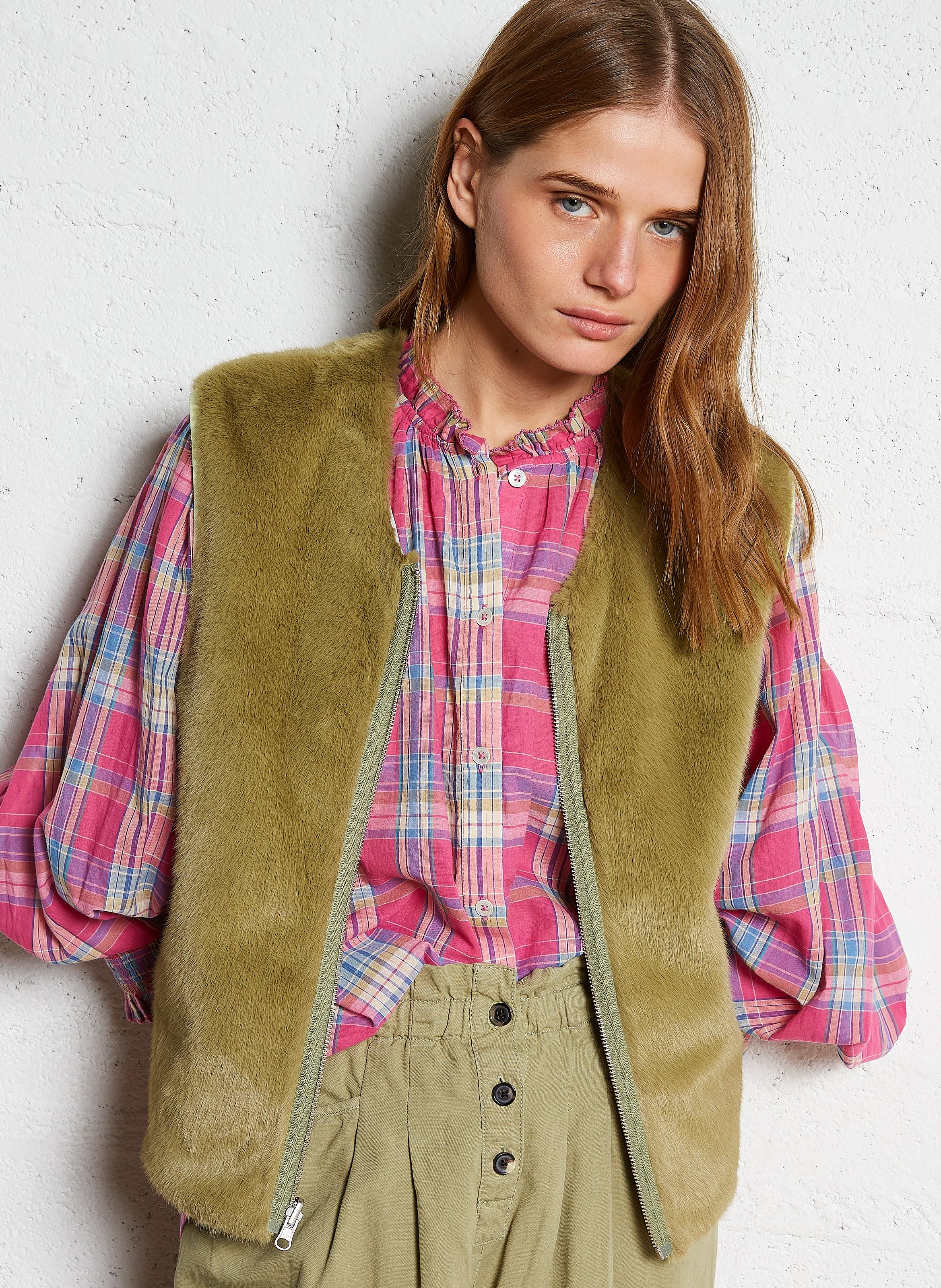 Ärmellose Wendeweste Grun