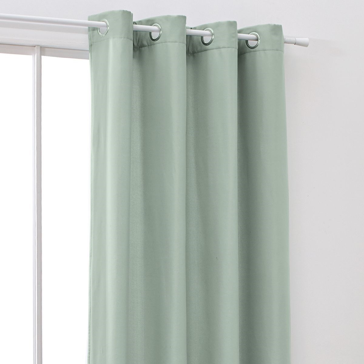 Plain insulating curtain with eyelets TODAY LINGE DE MAISON Green