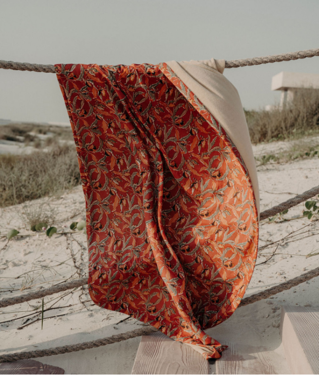 Fouta de plage BINDI ATELIER Orange