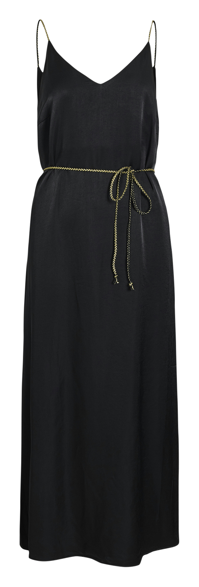 Robe longue satinée VILA Noir