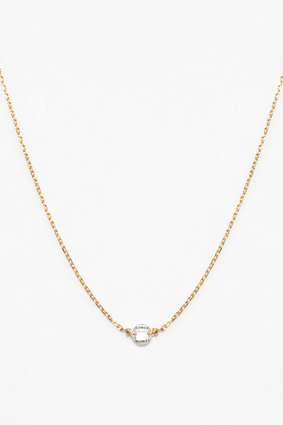 Short necklace Orianaor 750 white diamond YAY White
