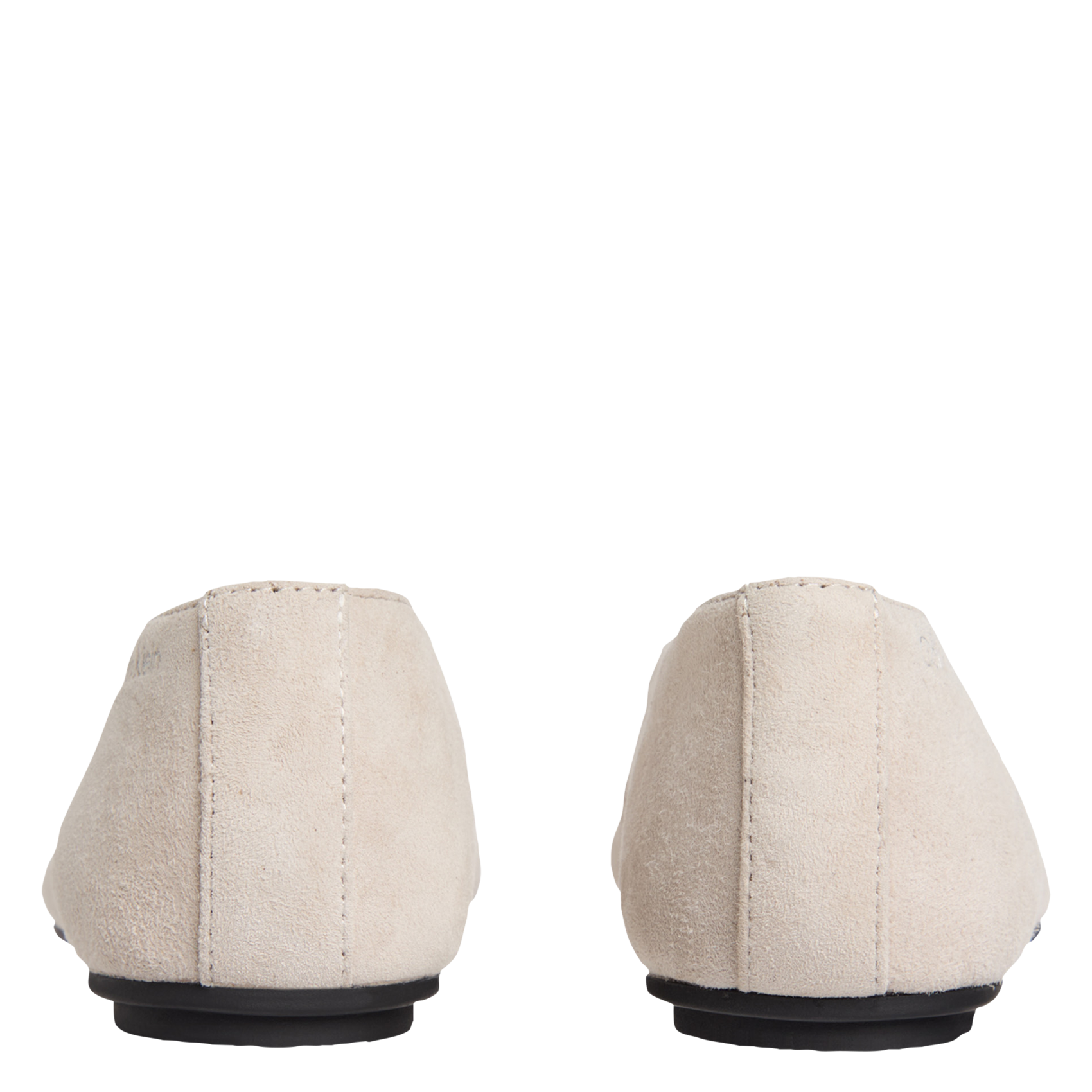 Ballerines unies en cuir suédé CALVIN KLEIN Beige