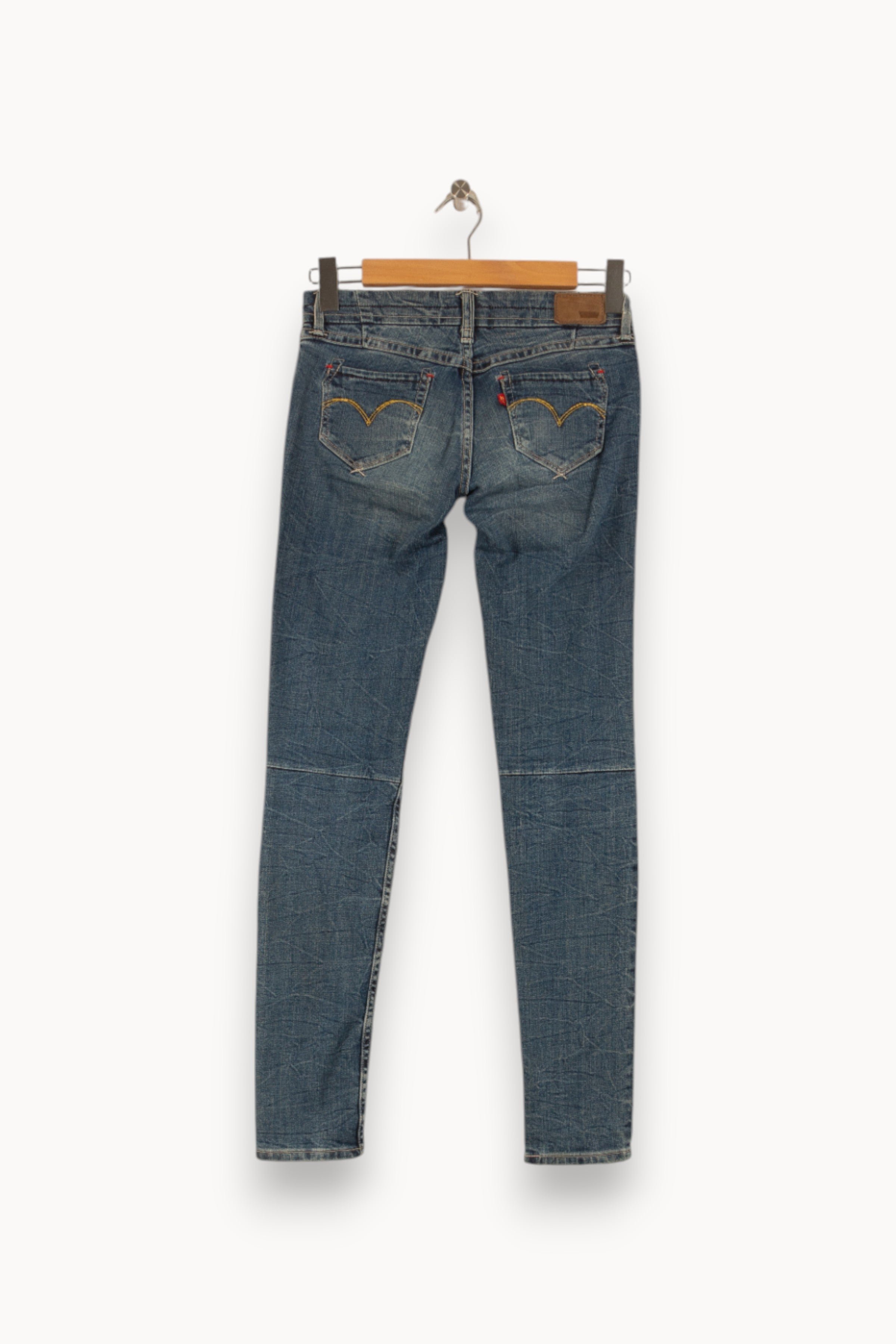 Cropped slim jeans with studs LEVI'S - Seconde main Blue