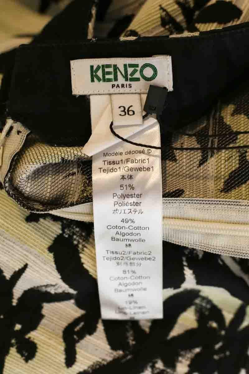 Cotton mini skirt KENZO - SECONDE MAIN Black