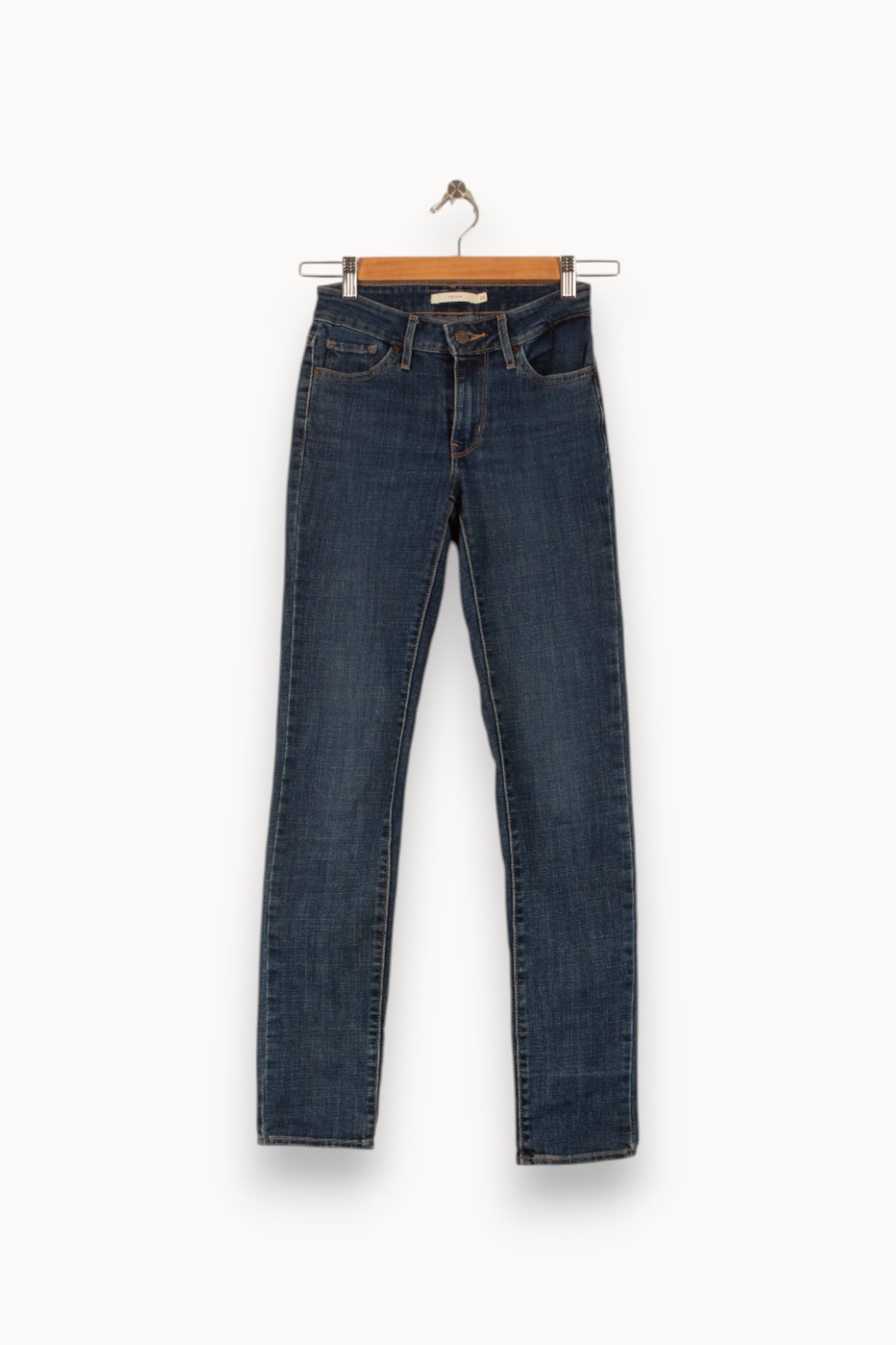 Cropped slim jeans with studs LEVI'S - Seconde main Blue