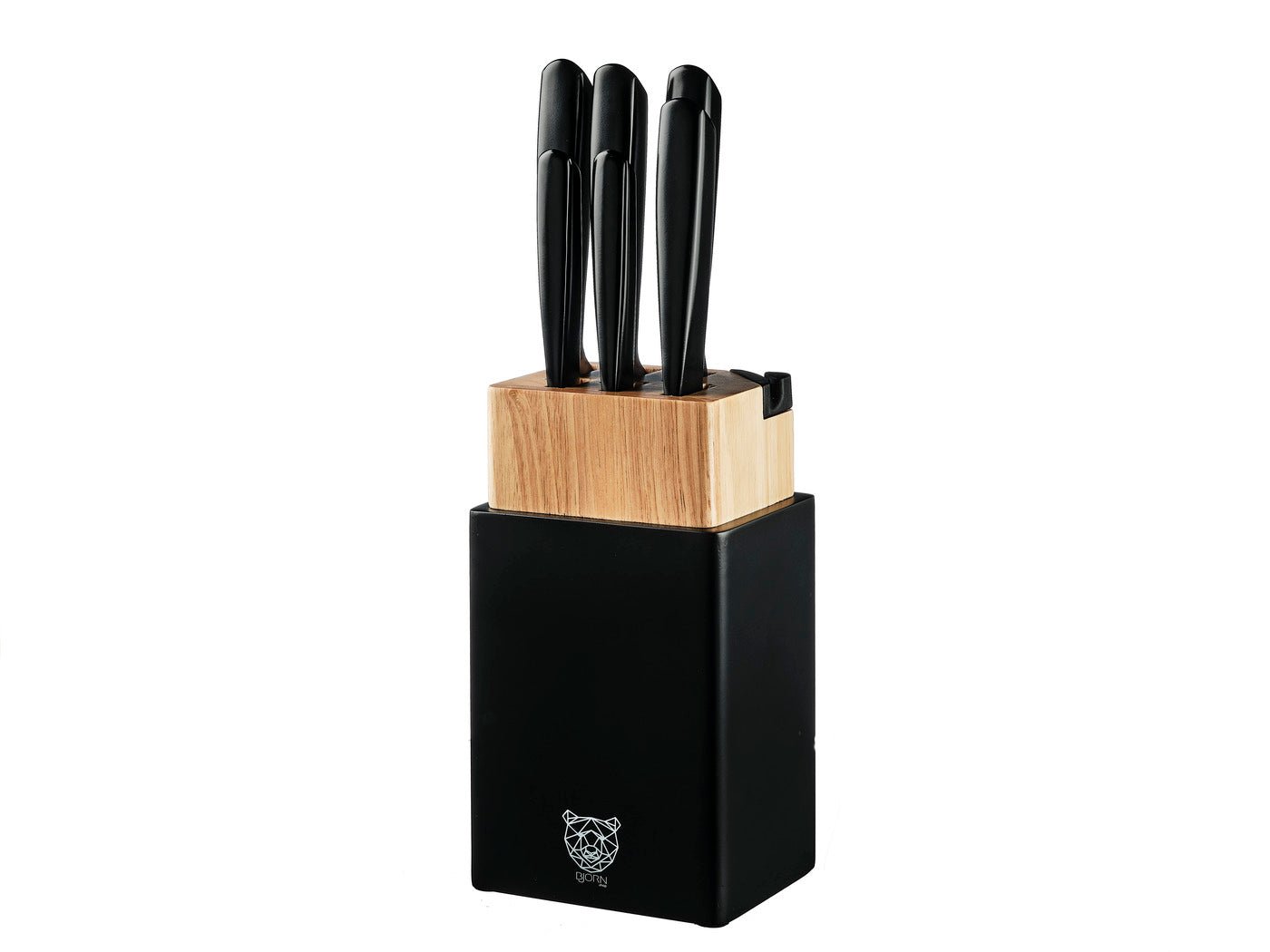 Jensen Porvoo kitchen knife set - 8 pieces BJORN Black
