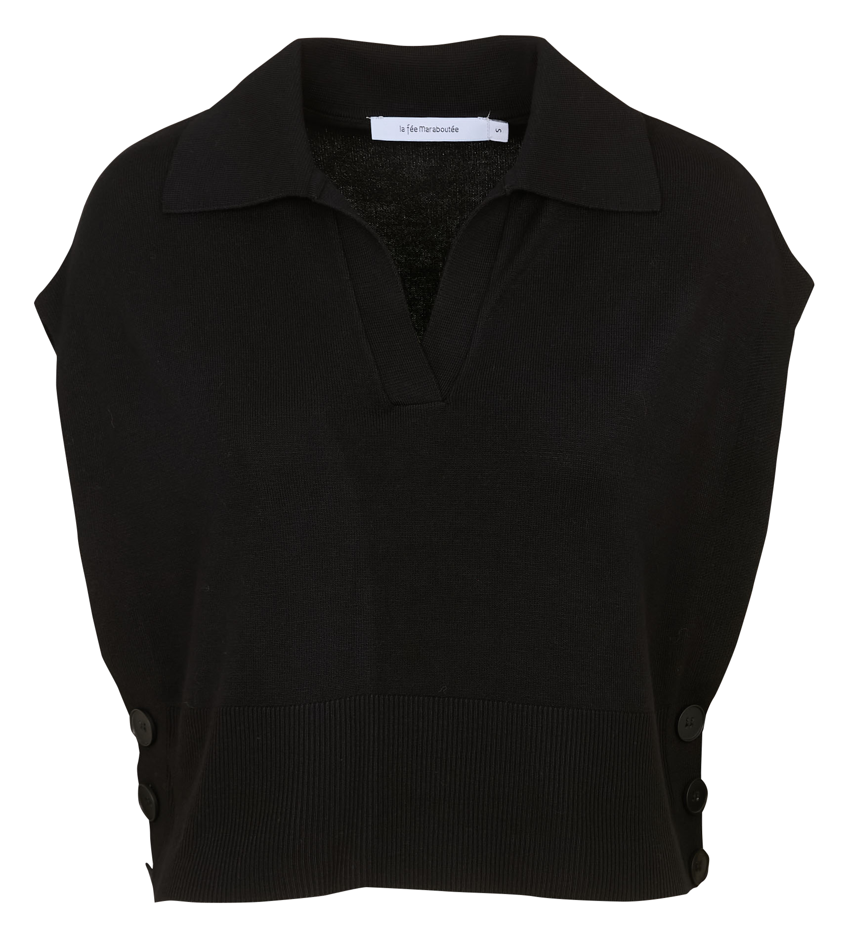 Oversized polo neck sweater LA FEE MARABOUTEE Black