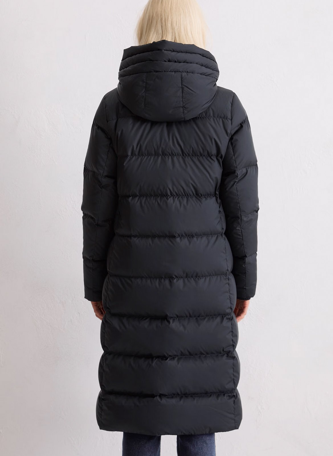 Halflange effen donsjas met capuchon MARC O'POLO Blauw