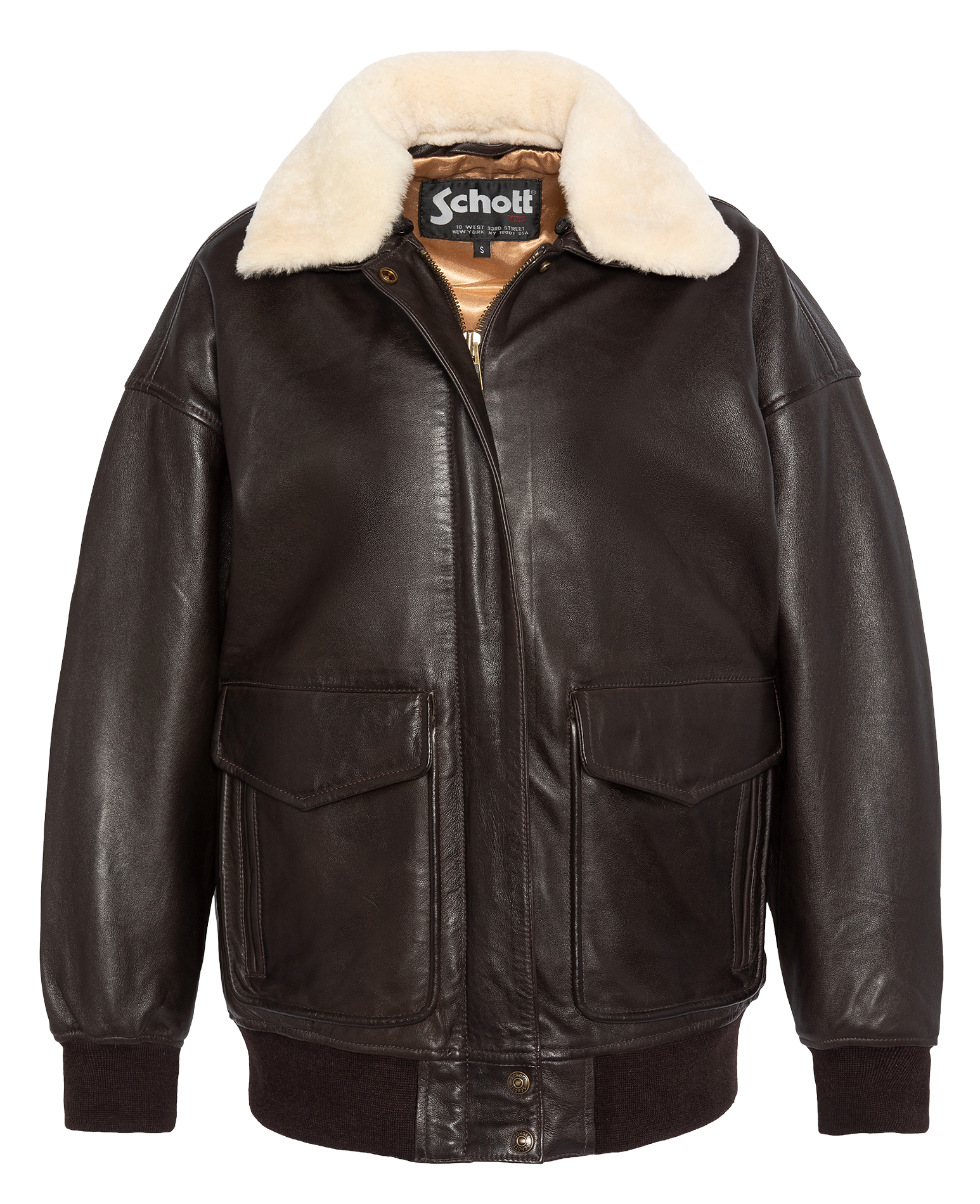 Blouson en cuir  SCHOTT Marron