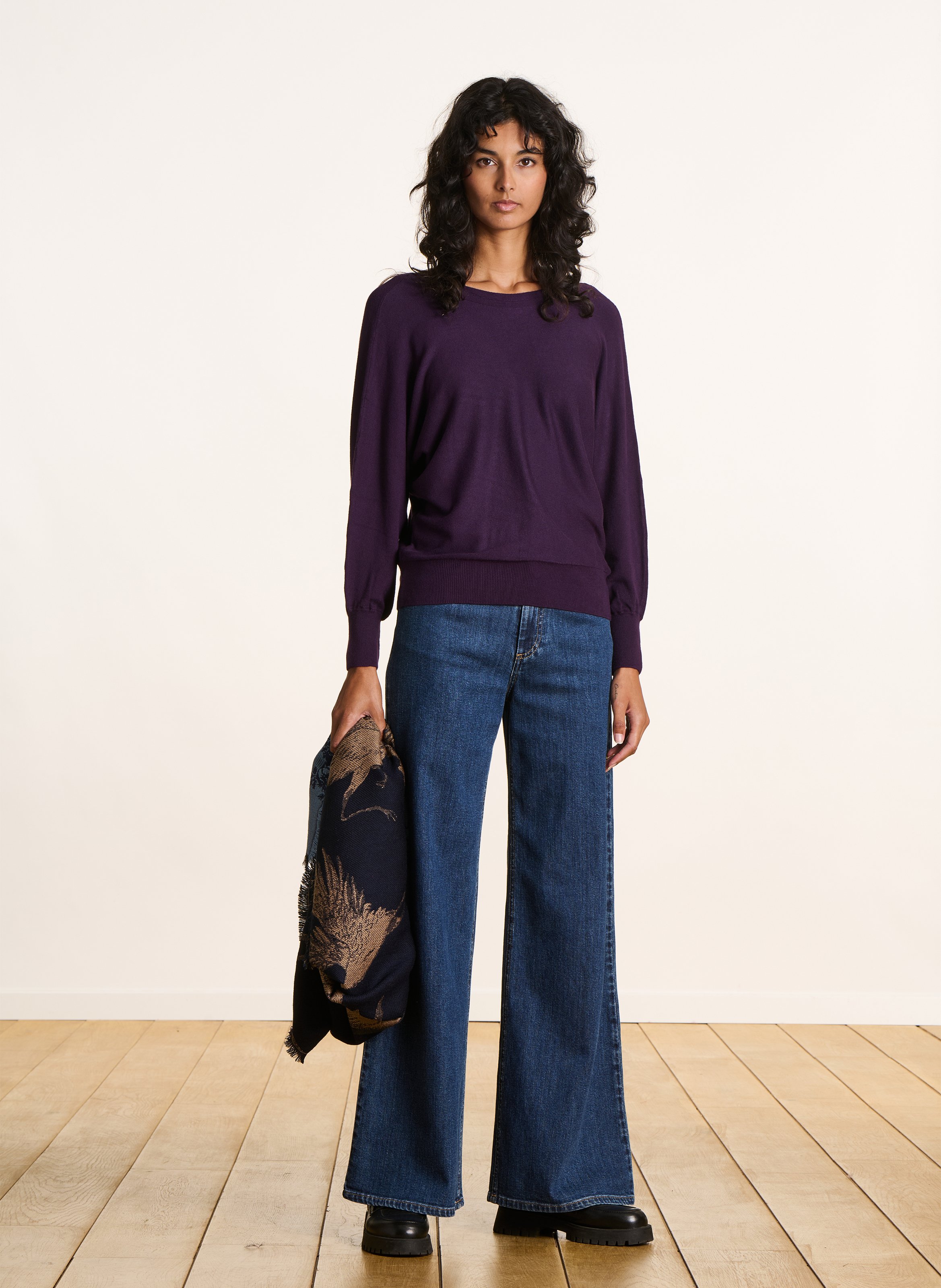 Oversize-Pullover LA FEE MARABOUTEE Violett