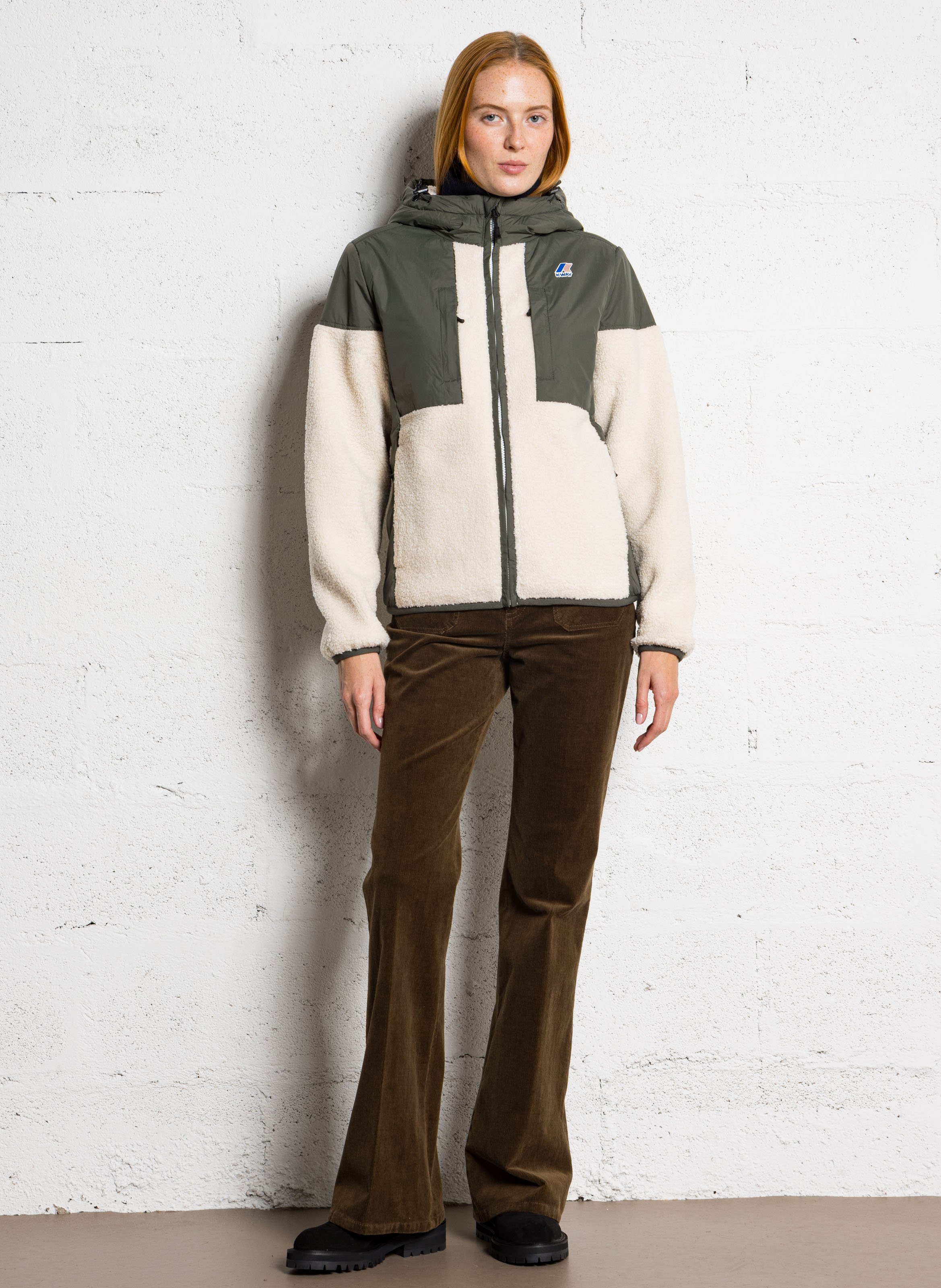 Fleecepullover mit Stehkragen K-WAY Grun