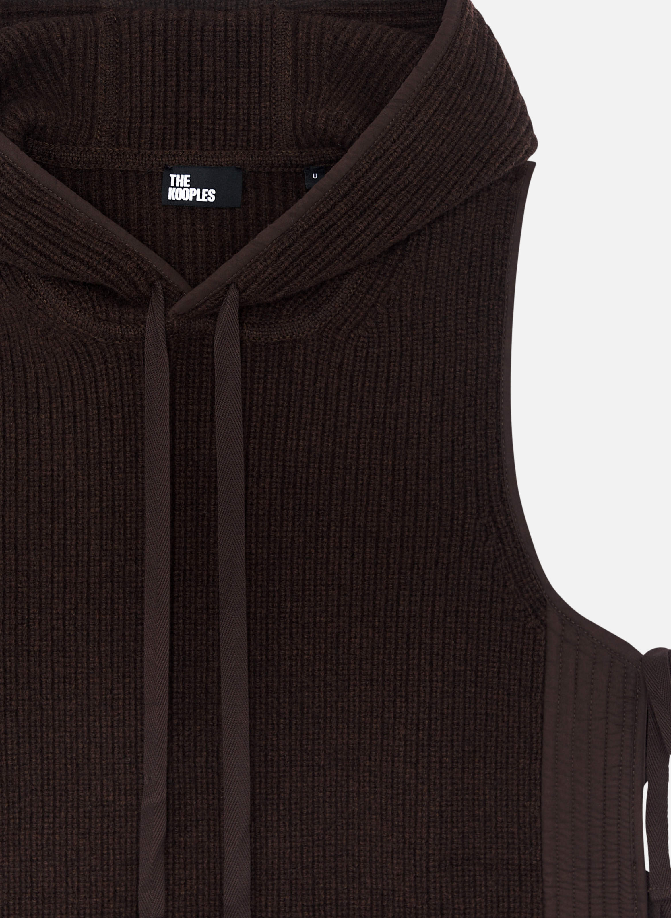 Wool and cotton gilet THE KOOPLES Brown
