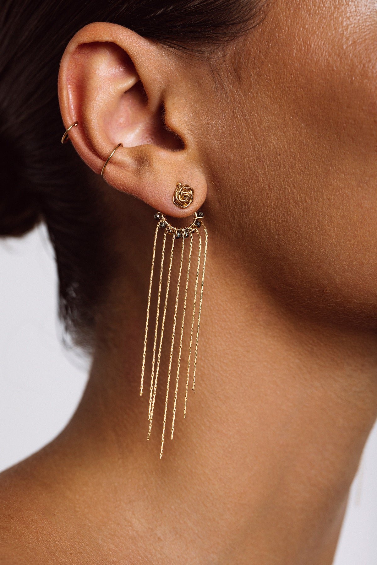 Mistral Pyrite Earrings Backs YAY Golden