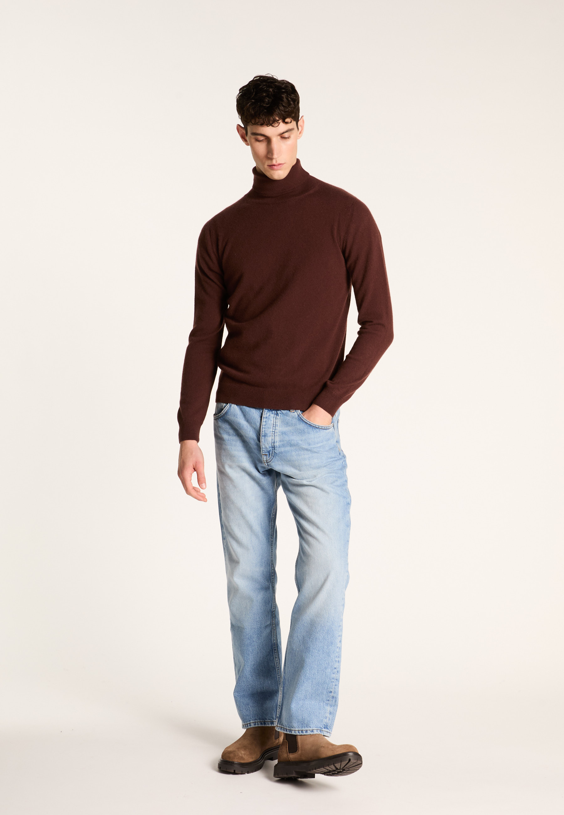 Cashmere polo neck sweater MAISON MONTAGUT