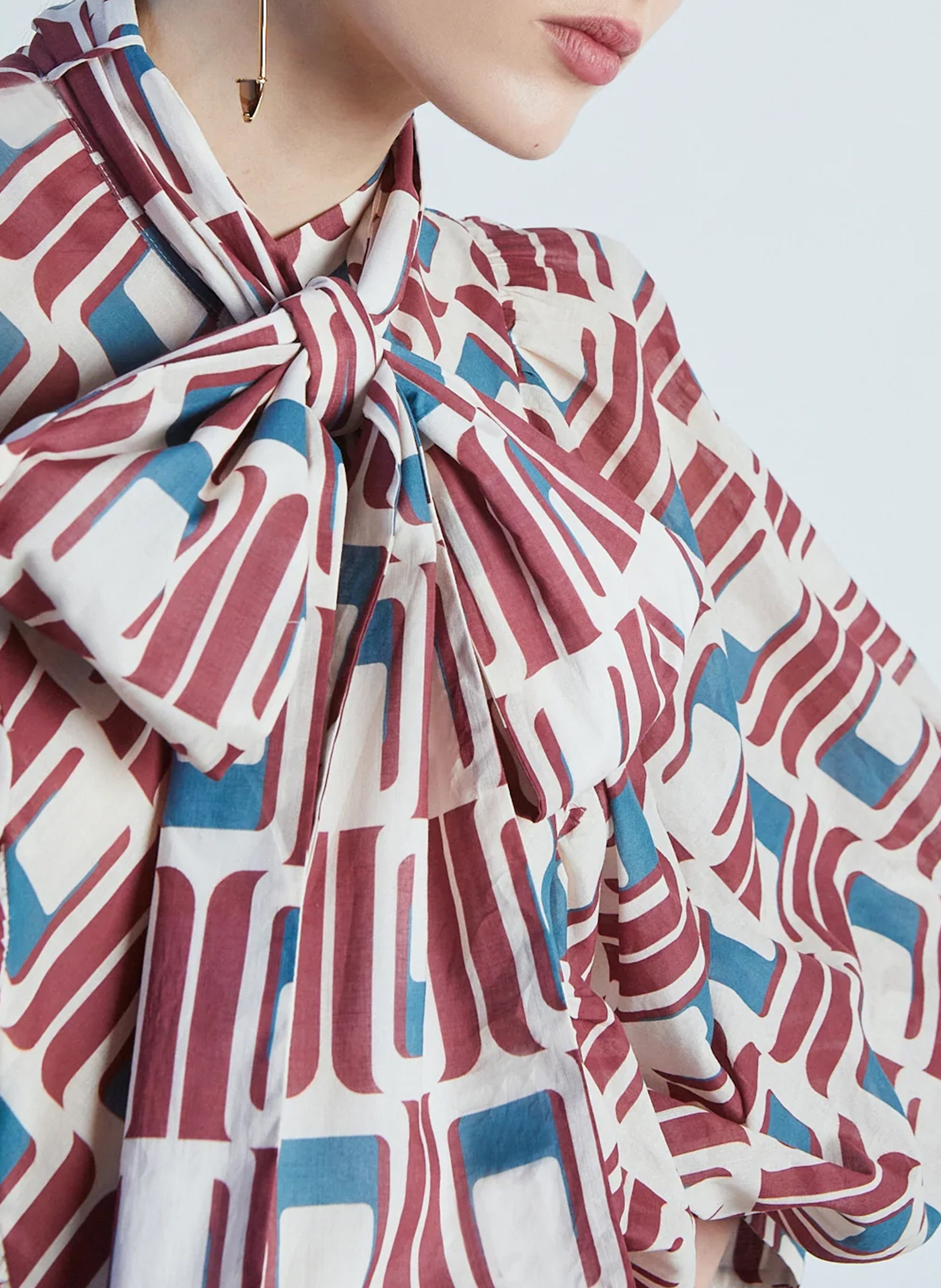 Blouse imprimée col montant  THE LABEL EDITION Multicolore