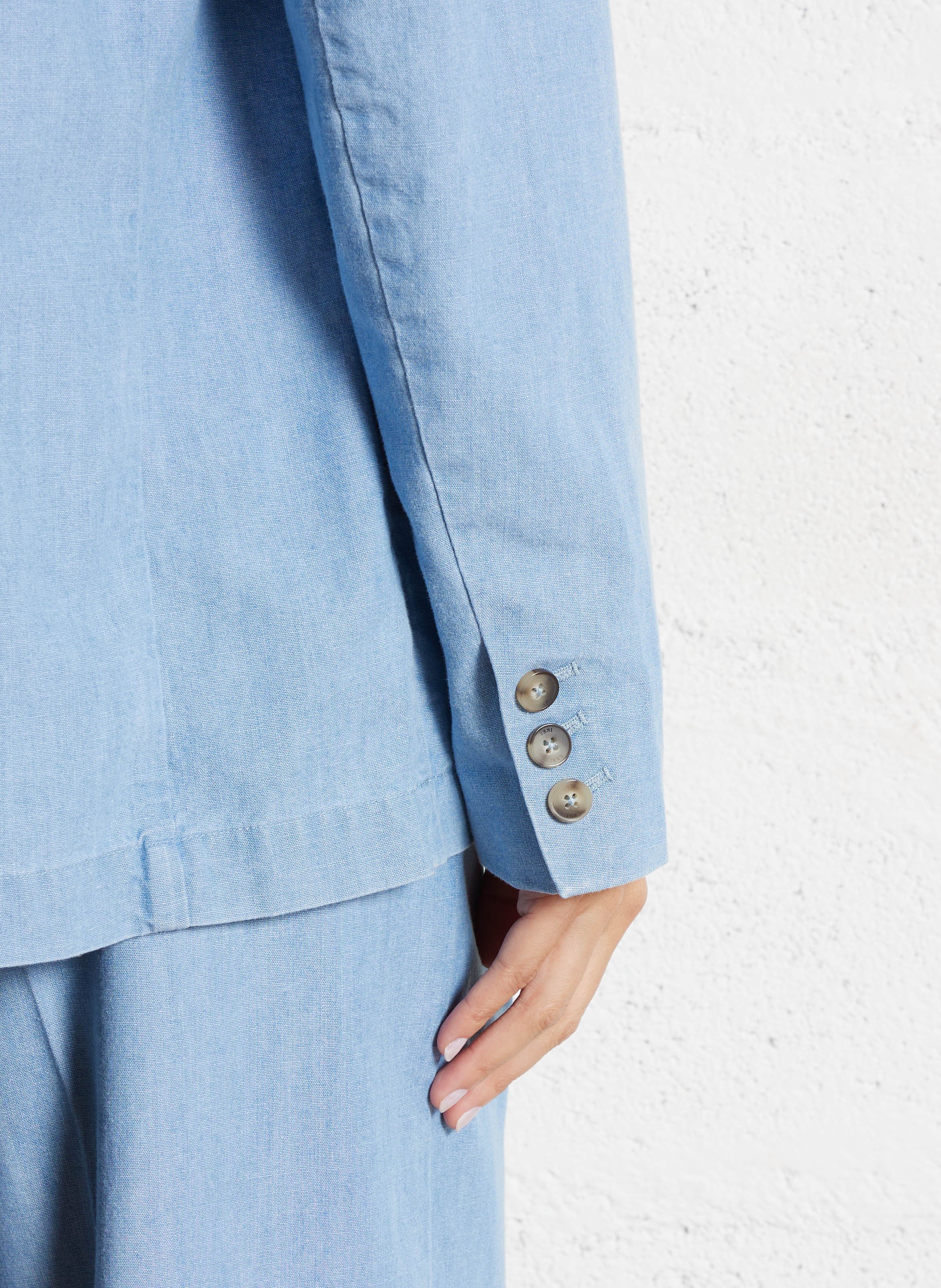 Gerade geschnittener Baumwollblazer IKKS Blau