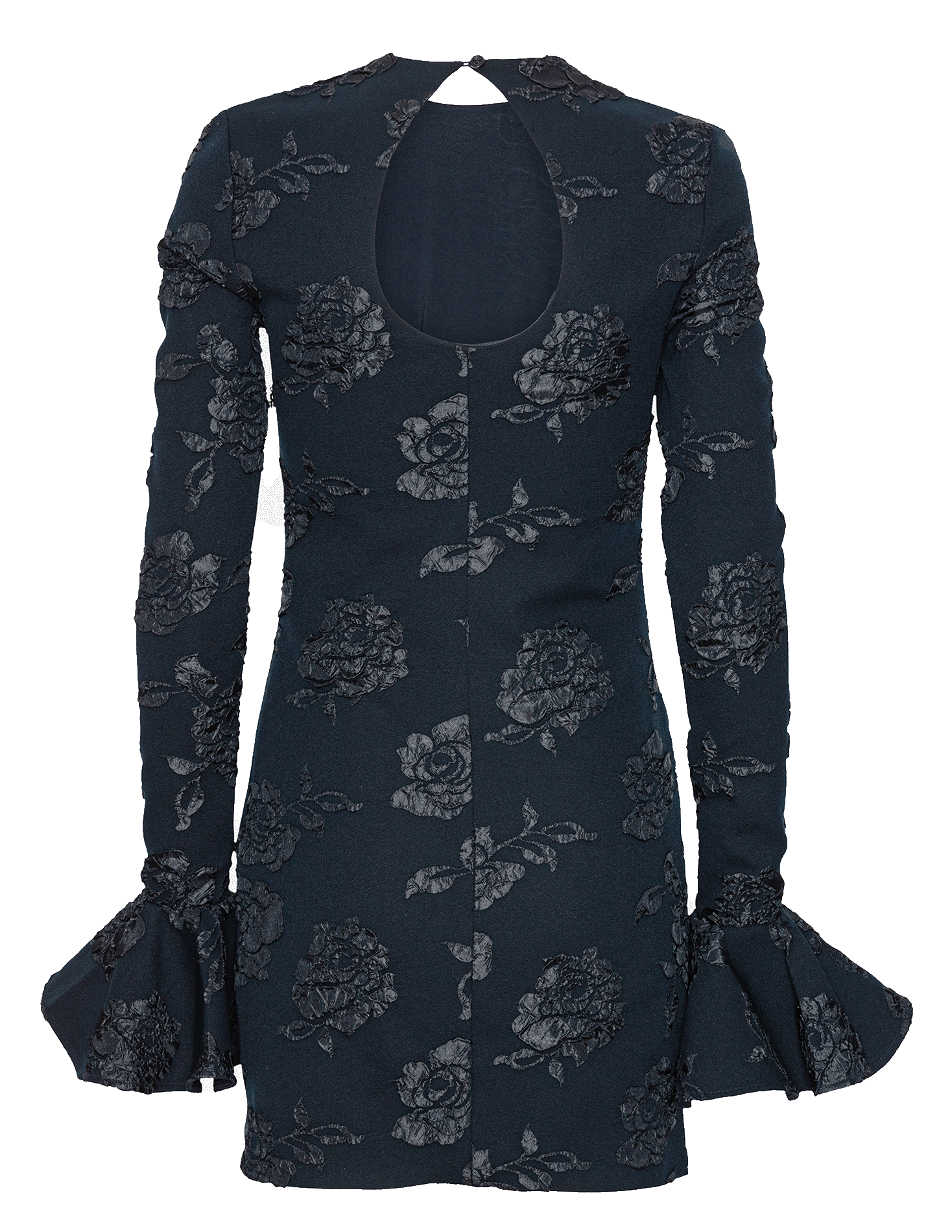 Fitted short dress with floral patterns ROTATE Blue