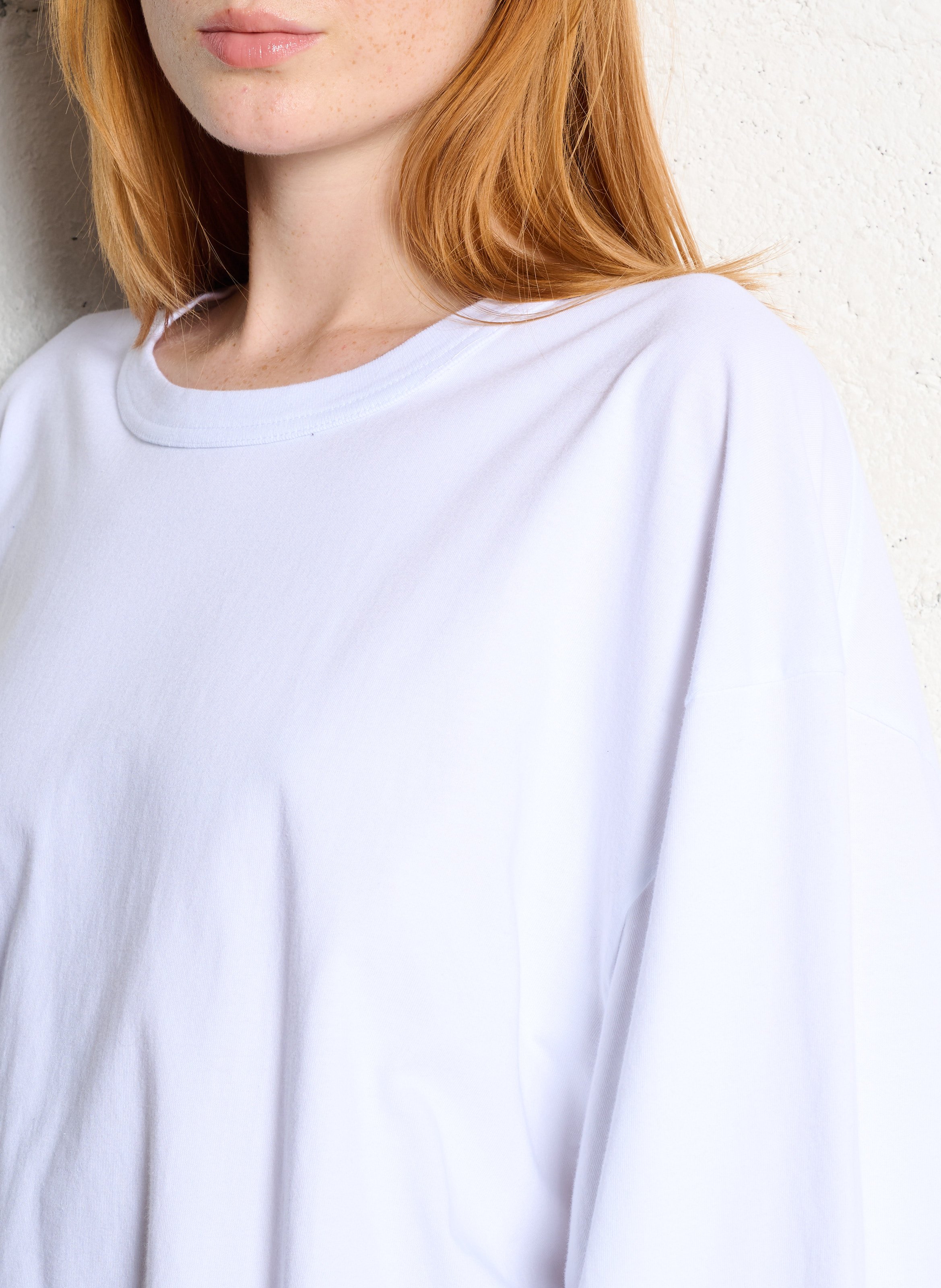 Tee-shirt ample manches longues AMERICAN VINTAGE Blanc